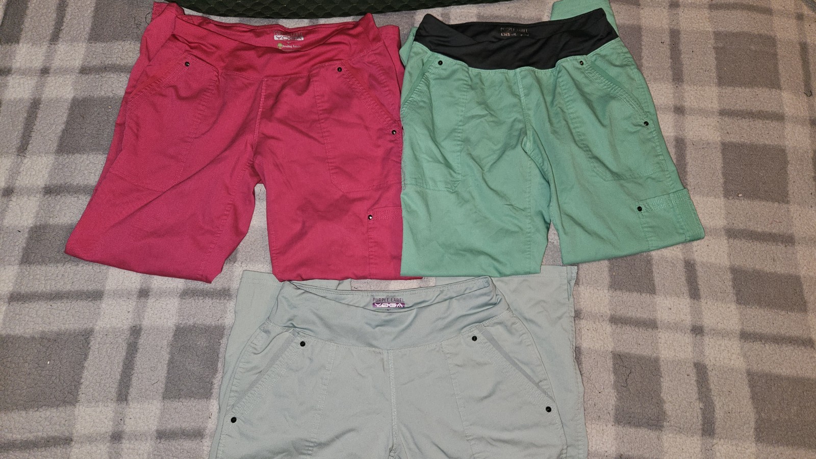 Bundle of 3 | Healing Hands Purple Label Yoga Scrub Pants – Size Small