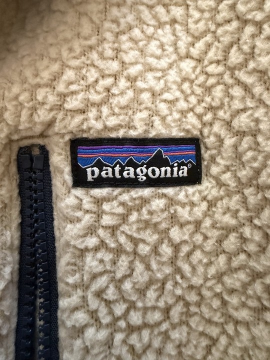 Patagonia Men’s Small Retro High Deep Pile Fleece Full Zip Oatmeal
