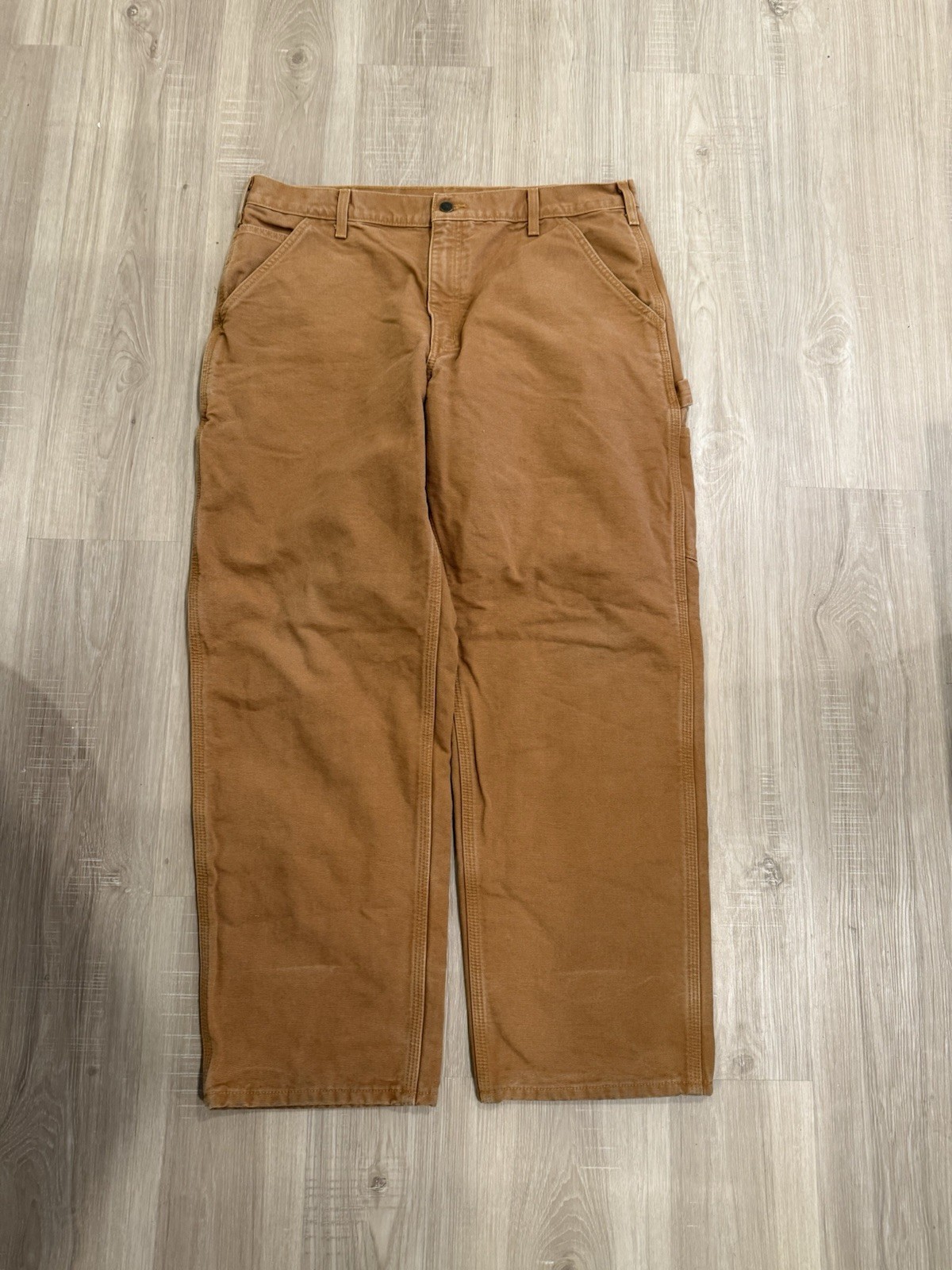 Carhartt Men’s B11 Brown Duck Work Pants 32×32 Loose Fit Carpenter Pants