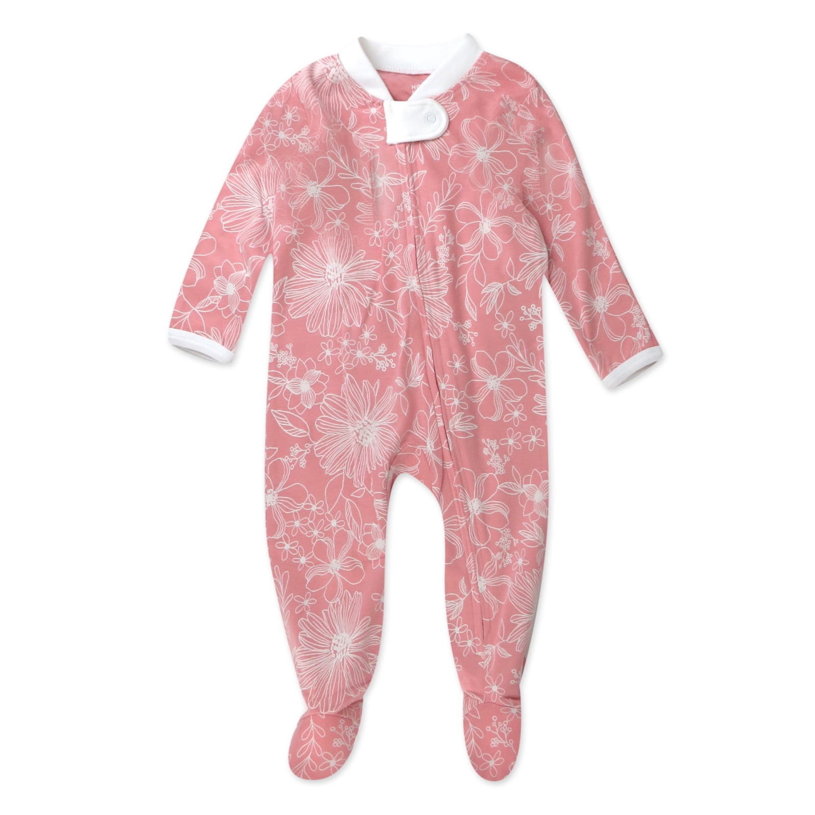 Honest Baby Clothing Girl’s Sleep and Play NEW Floral Pink Size 0-3 Months