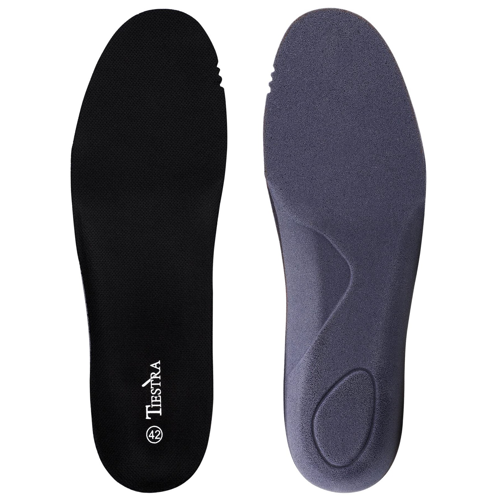 Memory Foam Insoles for Women, Shock Absorbing Shoe Inserts, Black 38EU/US7