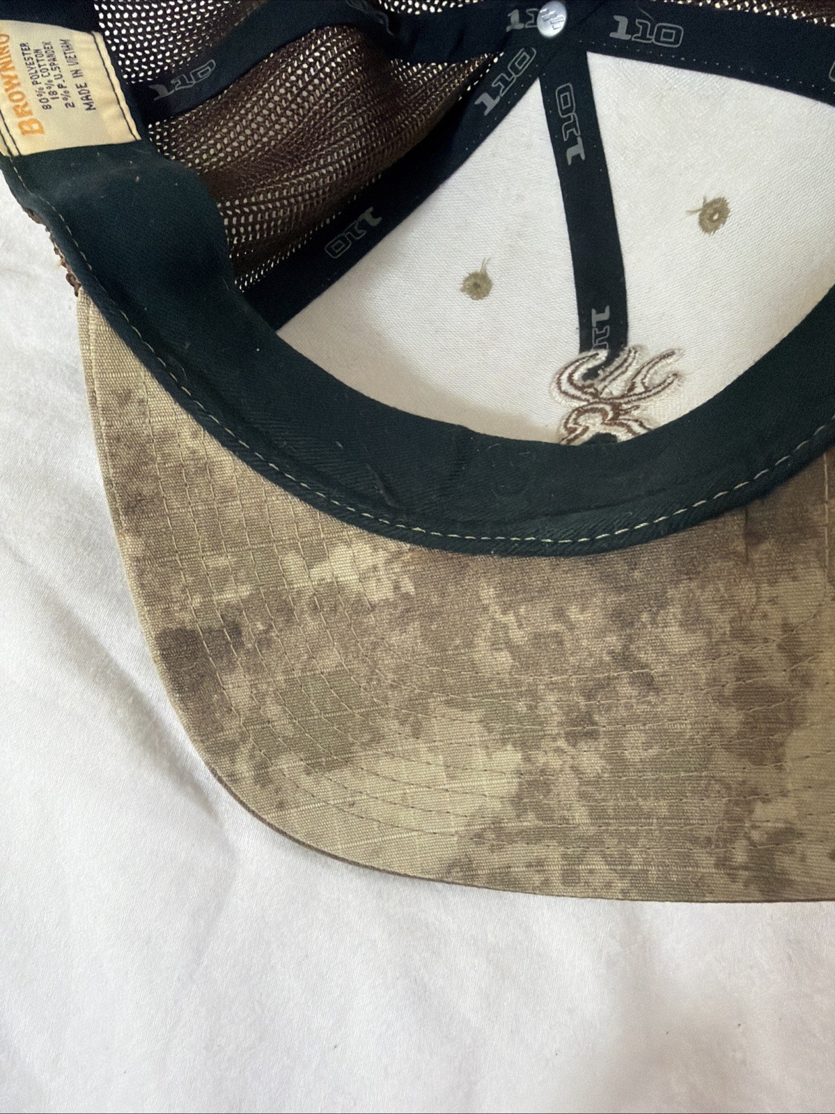 Browning Trucker Hat Mesh SnapBack Digi Camo And Brown Adjustable