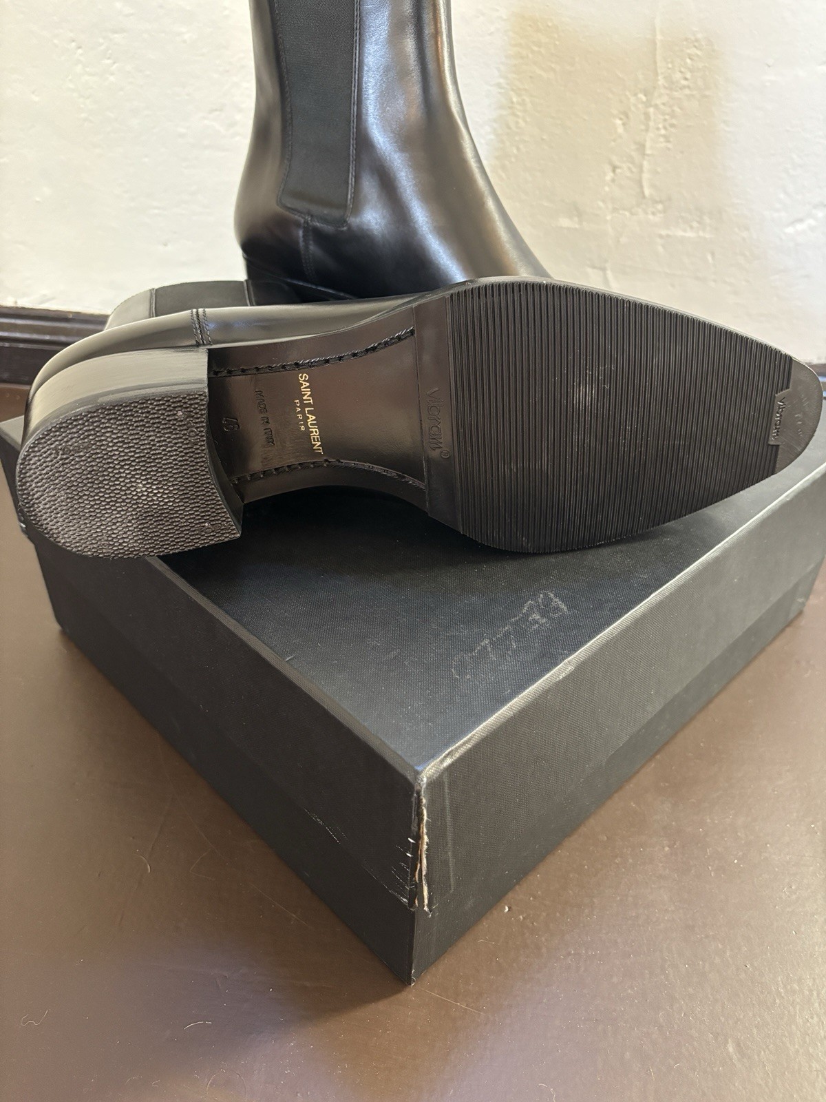 saint Laurent hedi Slimane Wyatt Boots Black 46