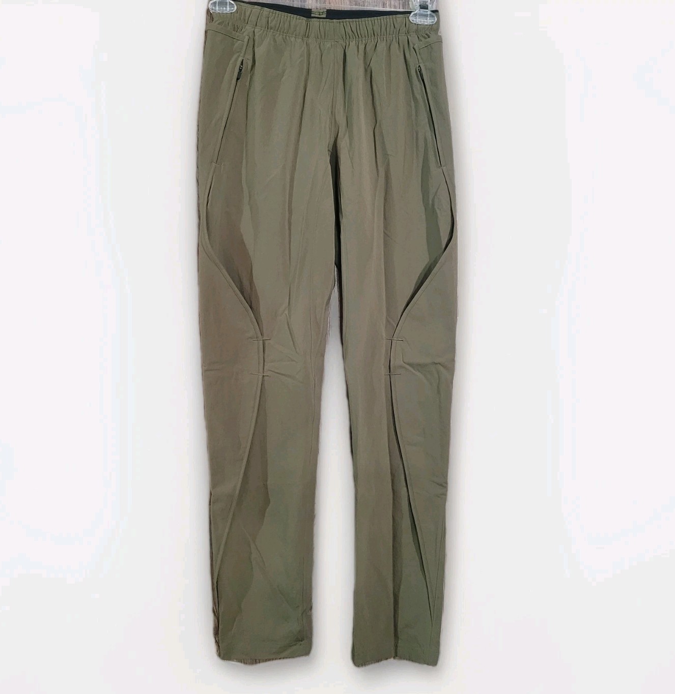 Paskho Utility Hiking Pant Size M x 32 Olive Green Pockets Travel Eco-Friendly