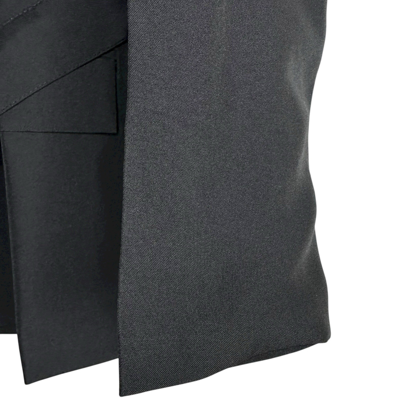 Women Elegant Suit Jackets Blazer Black Waist Ribbon Tie Up Size L Front Pockets