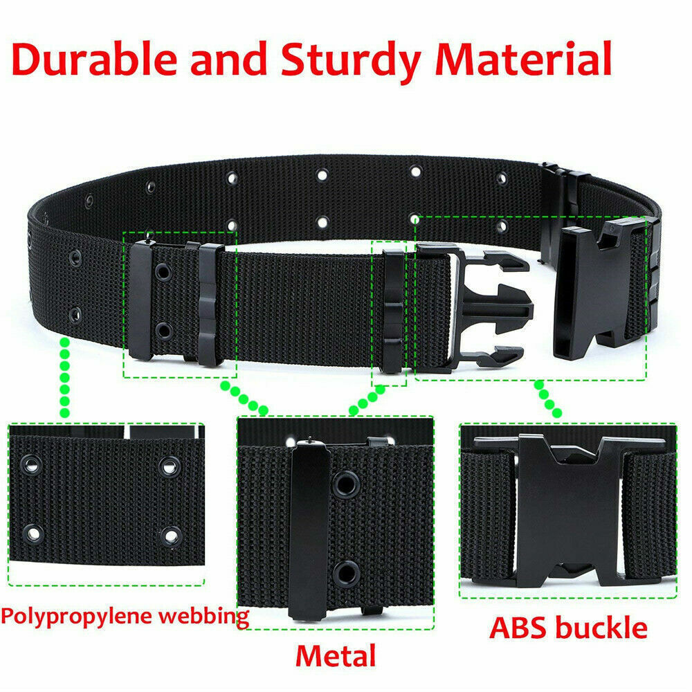 Military Pistol Belt Nylon Tactical Webbing Belt ALICE Marine Corps Type Belt US