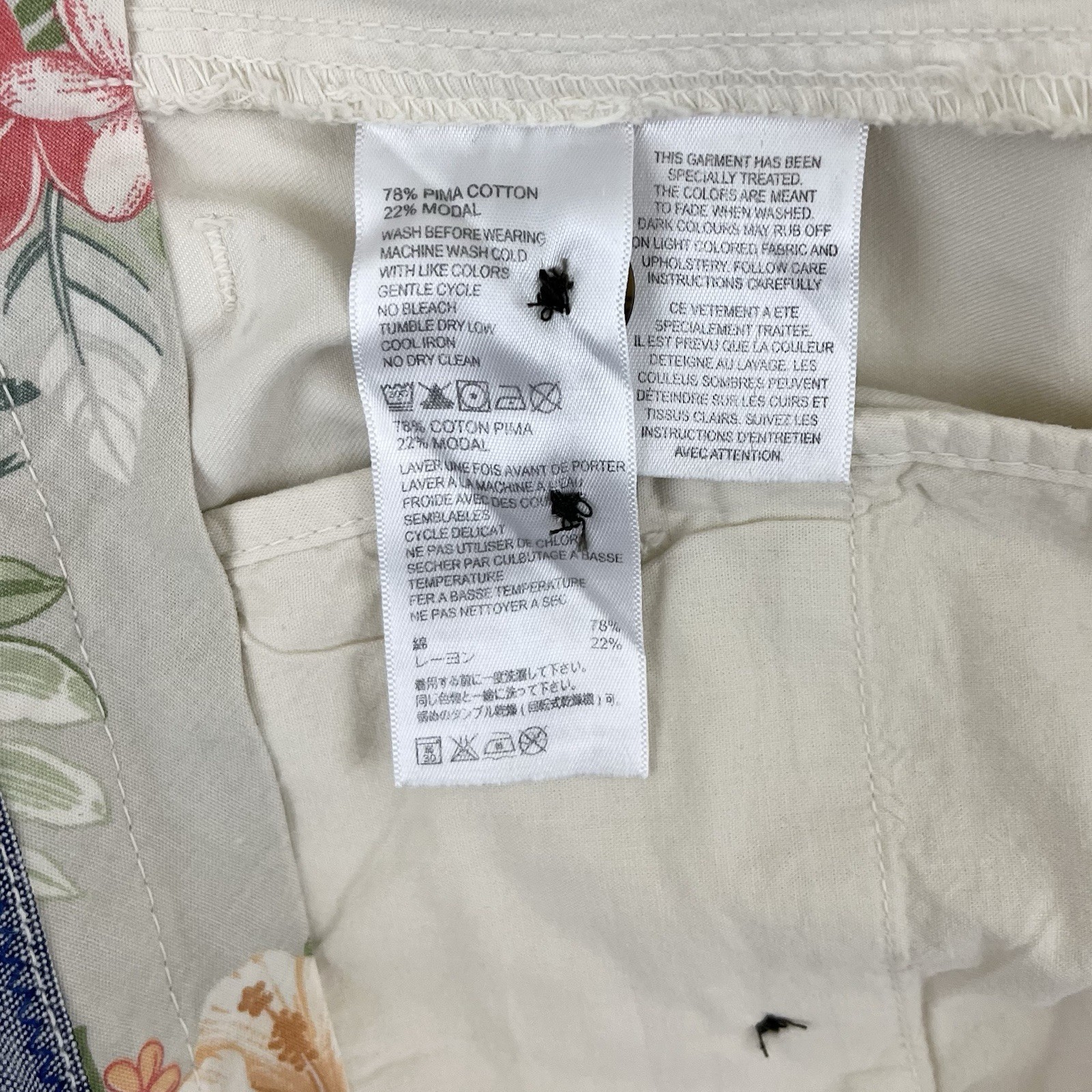 Tommy Bahama Island Chino Mens 40×32 5 Pocket Pant Bleached Sand T110638