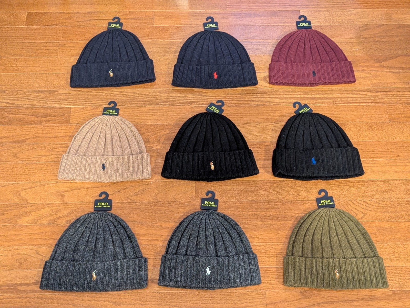 Polo Ralph Lauren PRL Winter Fall Cuffed Wool Knit Beanie Hat Cap PP0054