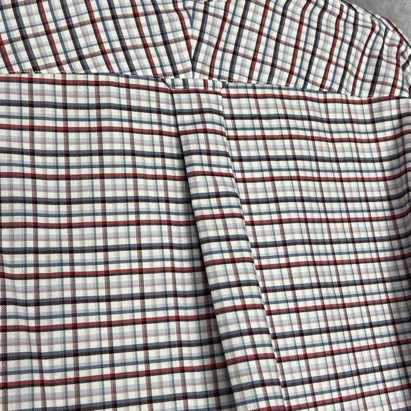 Lands’ End Men’s Shirt XXL Plaid 100% Supima Cotton No-Iron L/S Button Up Casual