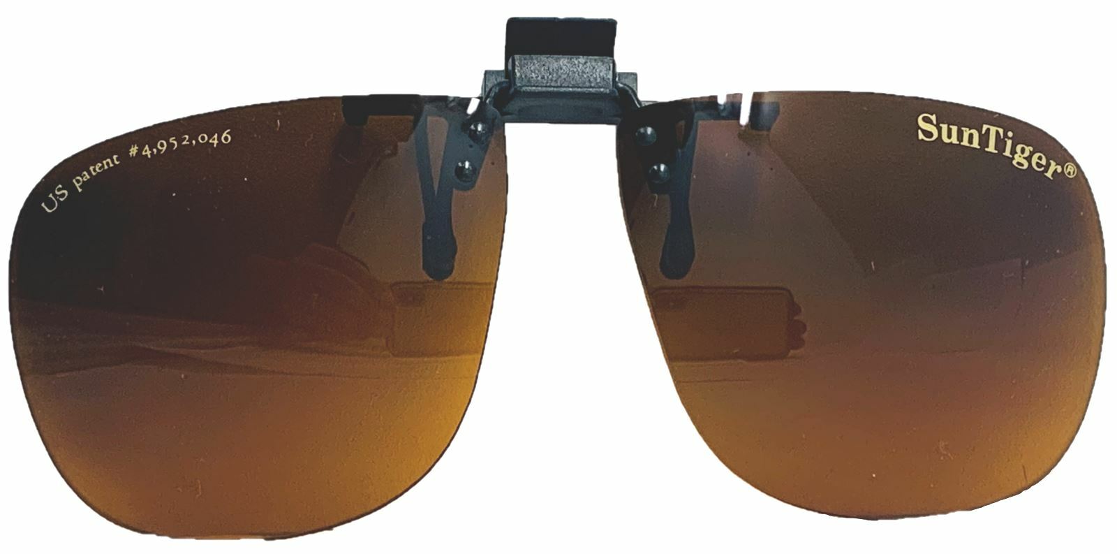 Original Vintage SunTiger Clip On Flip Up Sunglasses Patented Avian Orange Lens