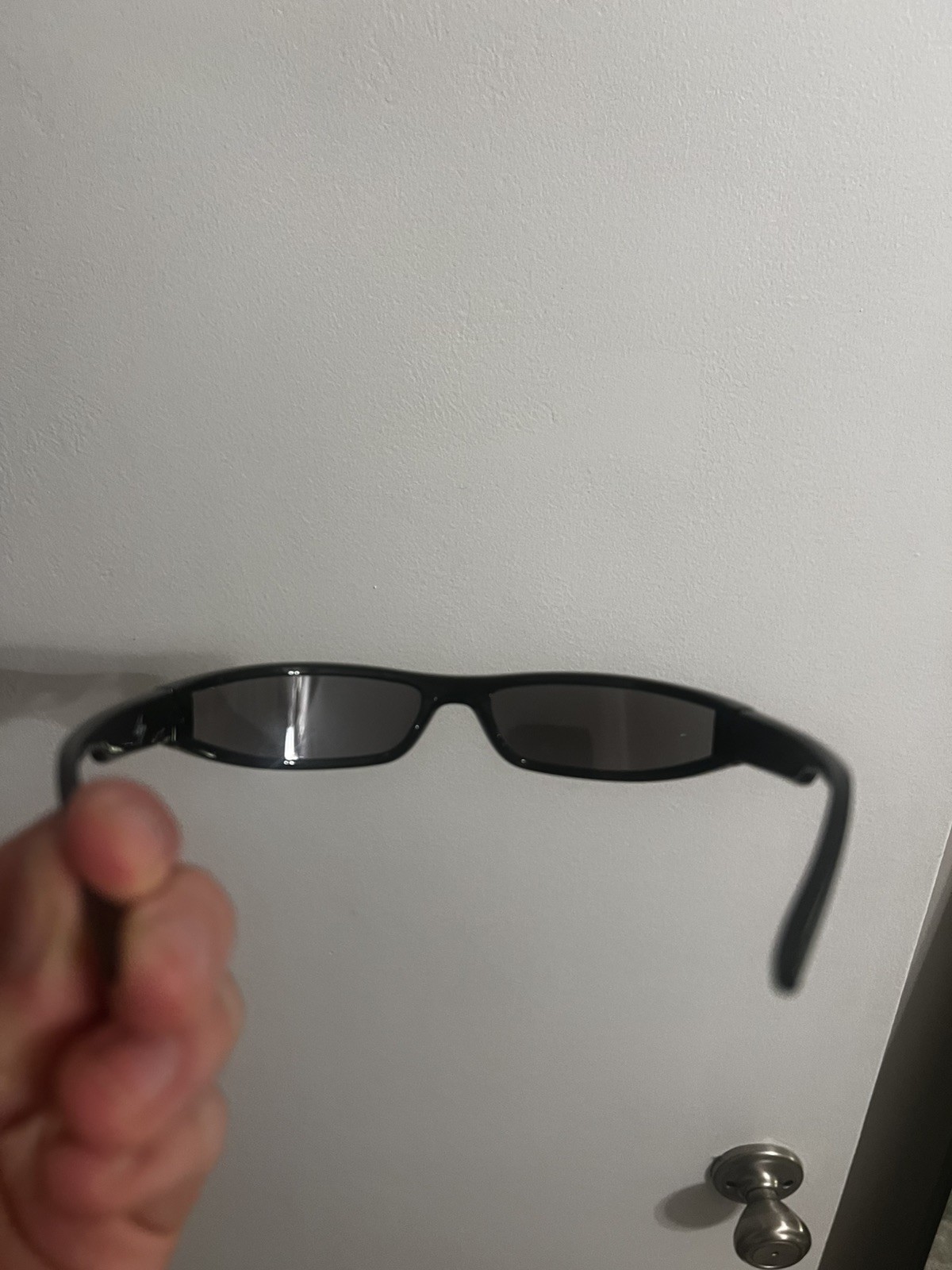 Travis Scott Utopia Era Rick Owens style Sunglasses black frame mirror lens