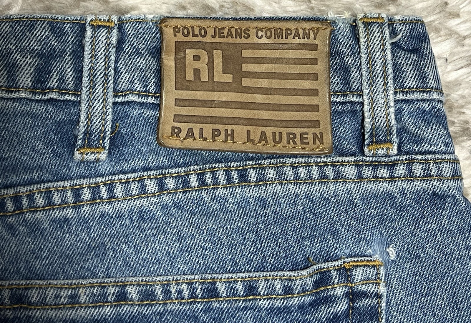 Men’s Polo Jeans Company Ralph Lauren Vintage Relaxed Fit Denim Jeans 40×30