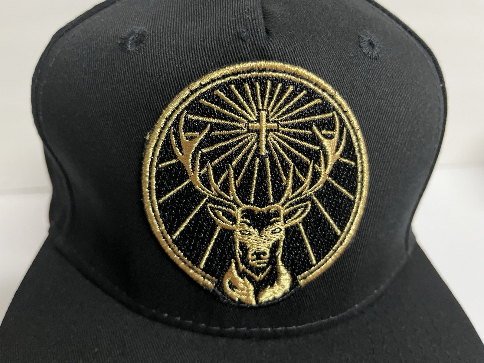 Jagermeister Trucker Hat Cap Snapback Black Gold Deer Logo BRAND NEW