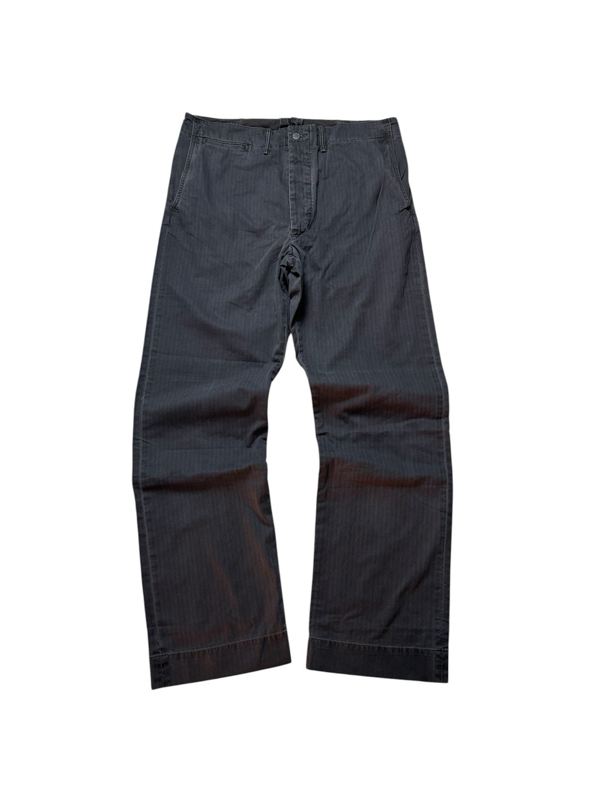 RRL Double RL Washed Black Herringbone Twill Field Trouser Size 34×34 Fit W37