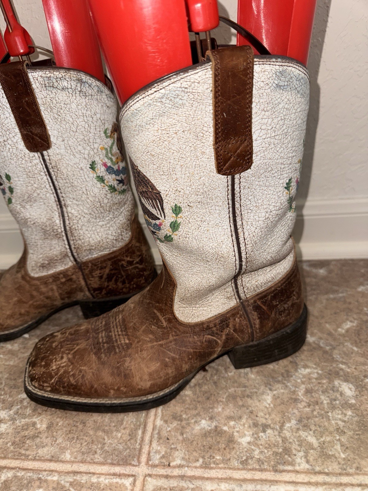 Ariat Sport Orgullo Mexicano Chocolate Coastal Cream Men’s 8.5 D 10038385 Lovely