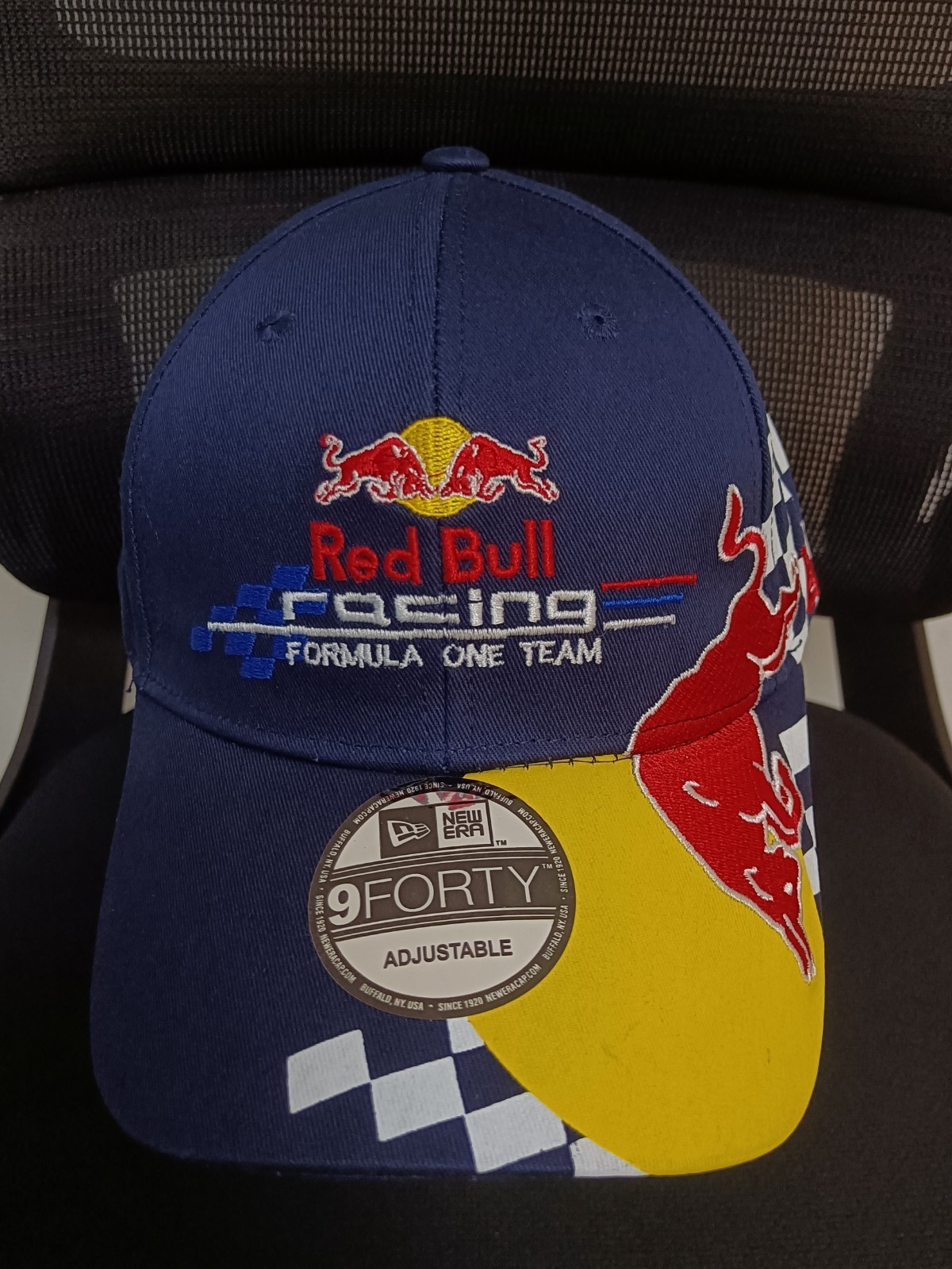 Red Bull Deep Blue Baseball Cap Featuring a red bull design Adjustable size