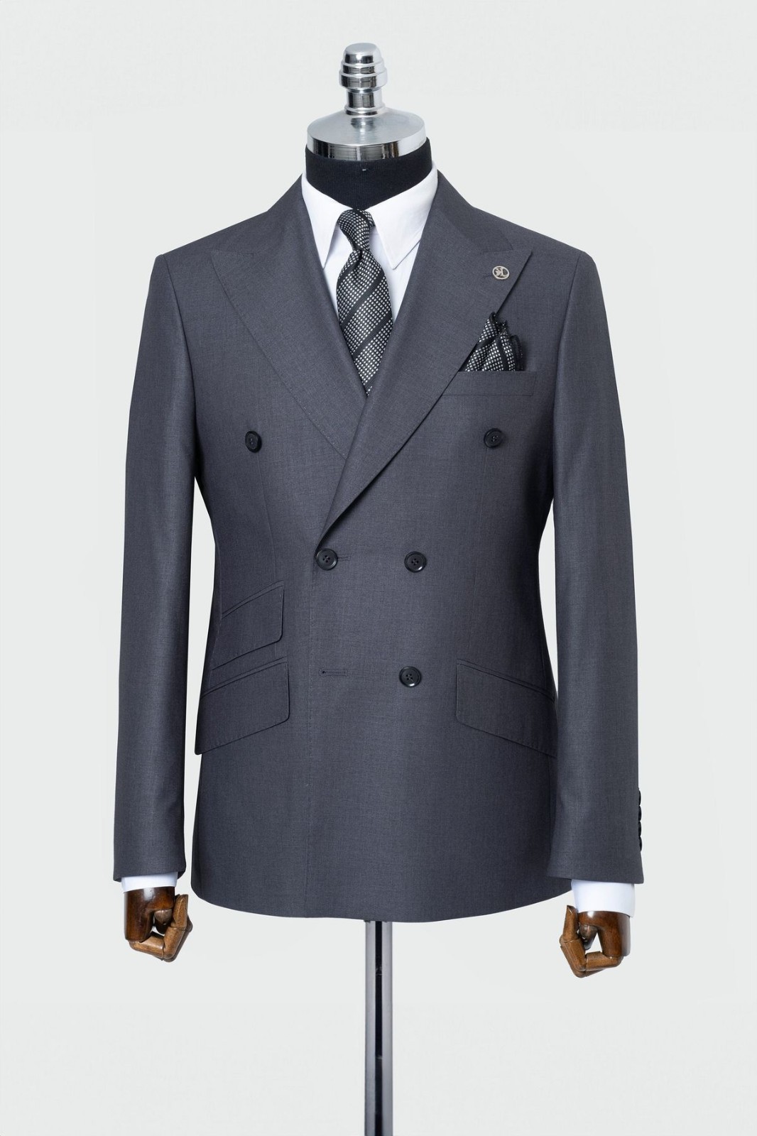 Formal Men’s 2PCS Suits Navy Business Evening Dinner Party Tuxedos Workwear Coat
