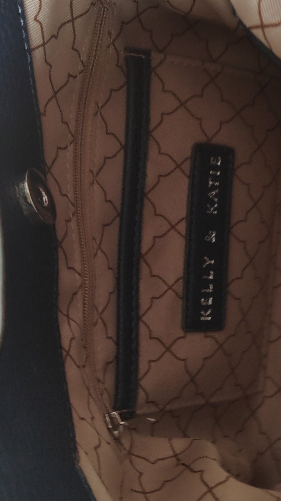 Kelly & Katie Navy White Striped Shoulder Bag with Magnetic Closure for Women