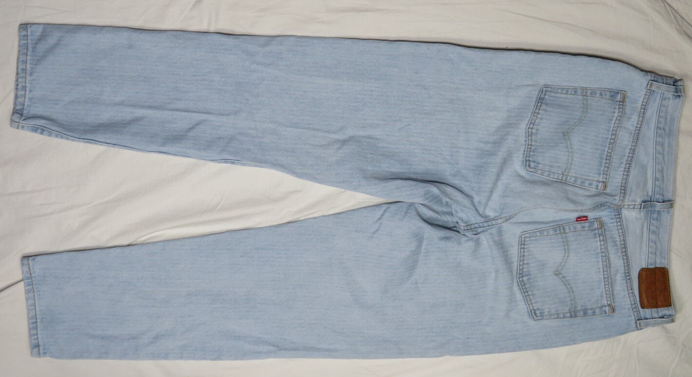 LEVIS BLUE JEAN WOMEN 501 ’81 W30 L31 (33X31) PREMIUM COTTON DENIM STRIPED BIG E