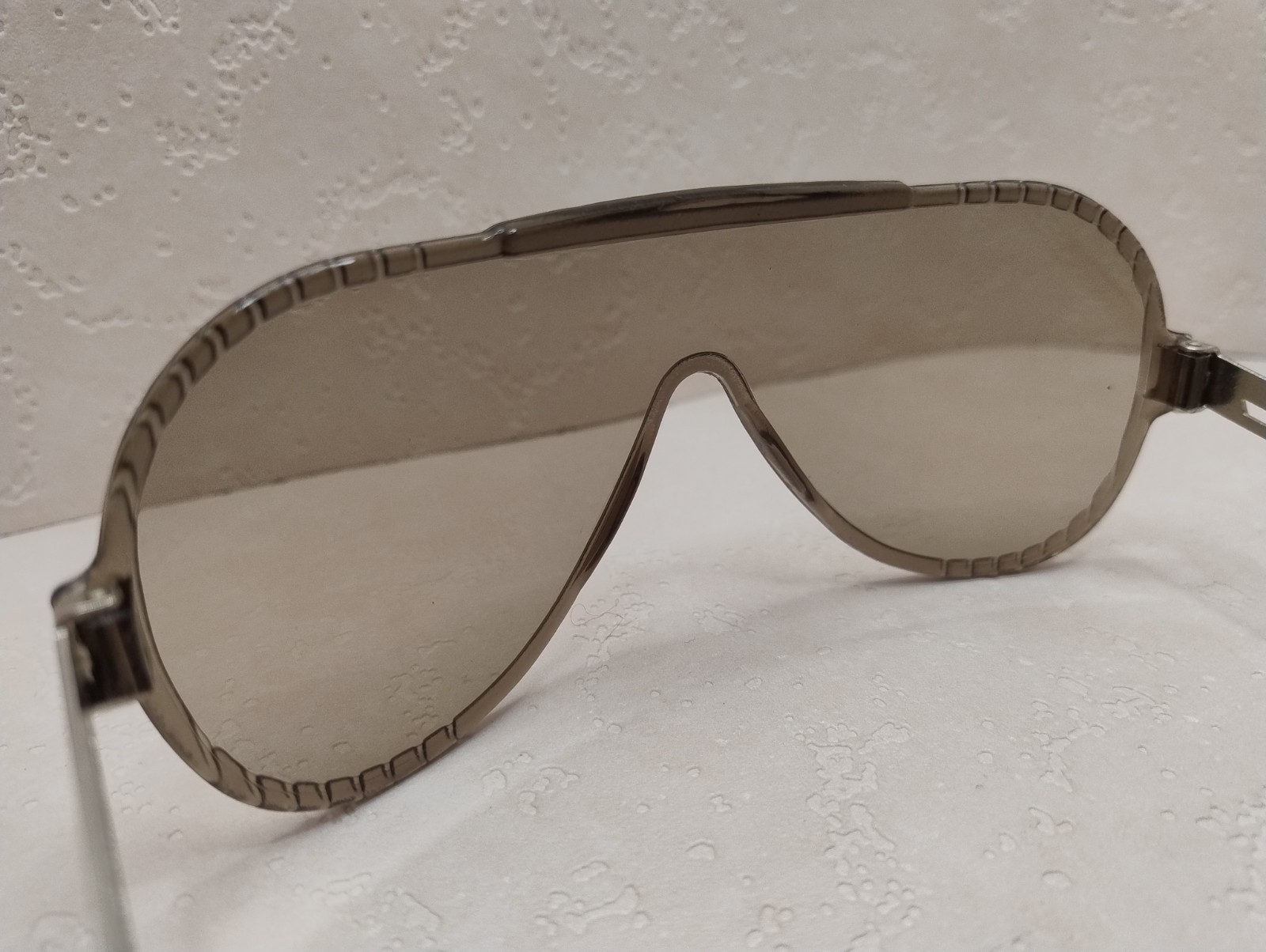 Vintage Soviet Sunglasses 80s 90s Maska Shield Smoke Lens Retro Eyewear USSR NOS
