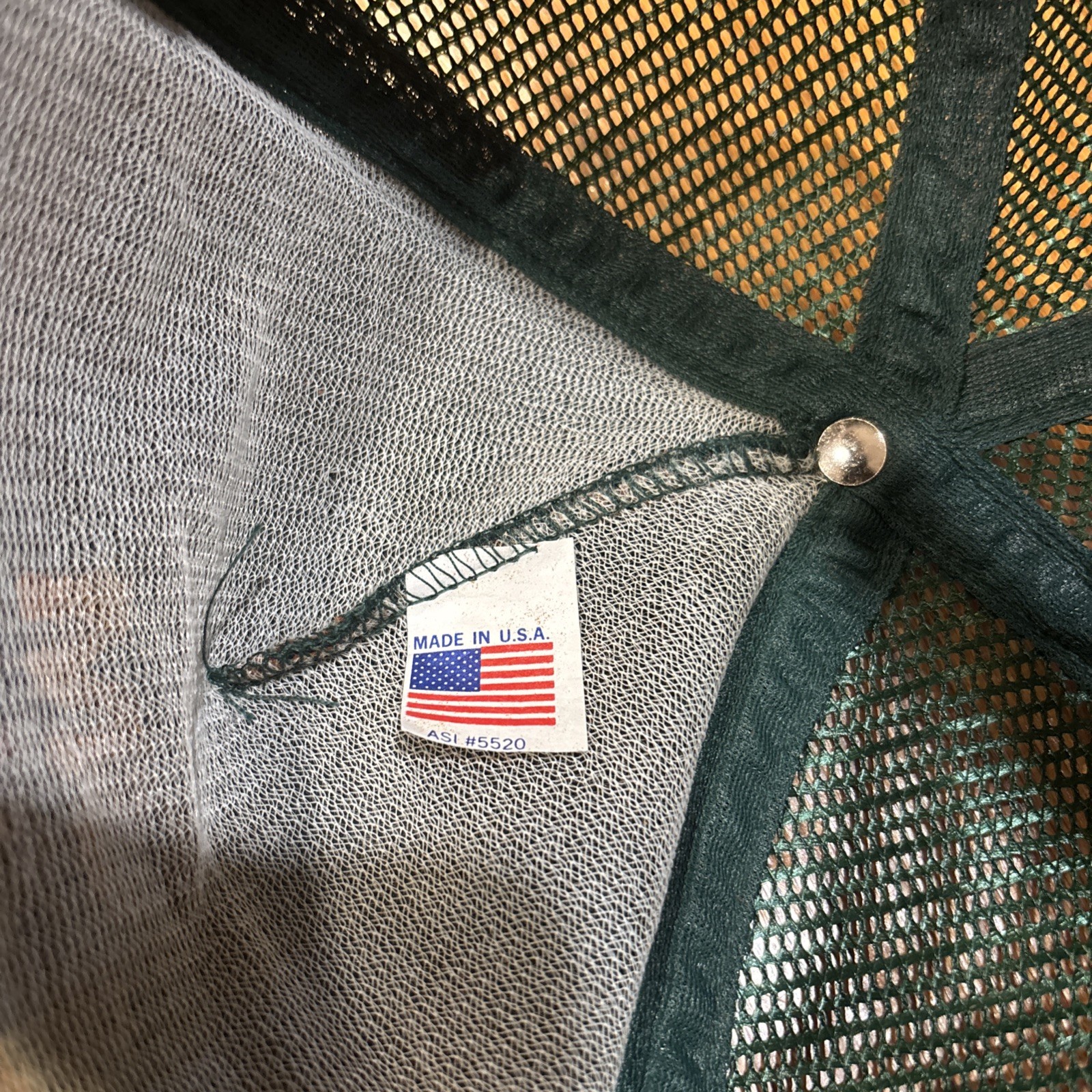 Vintage 3M Automotive Mesh Snapback Hat Green USA Advertising Trucker Cap