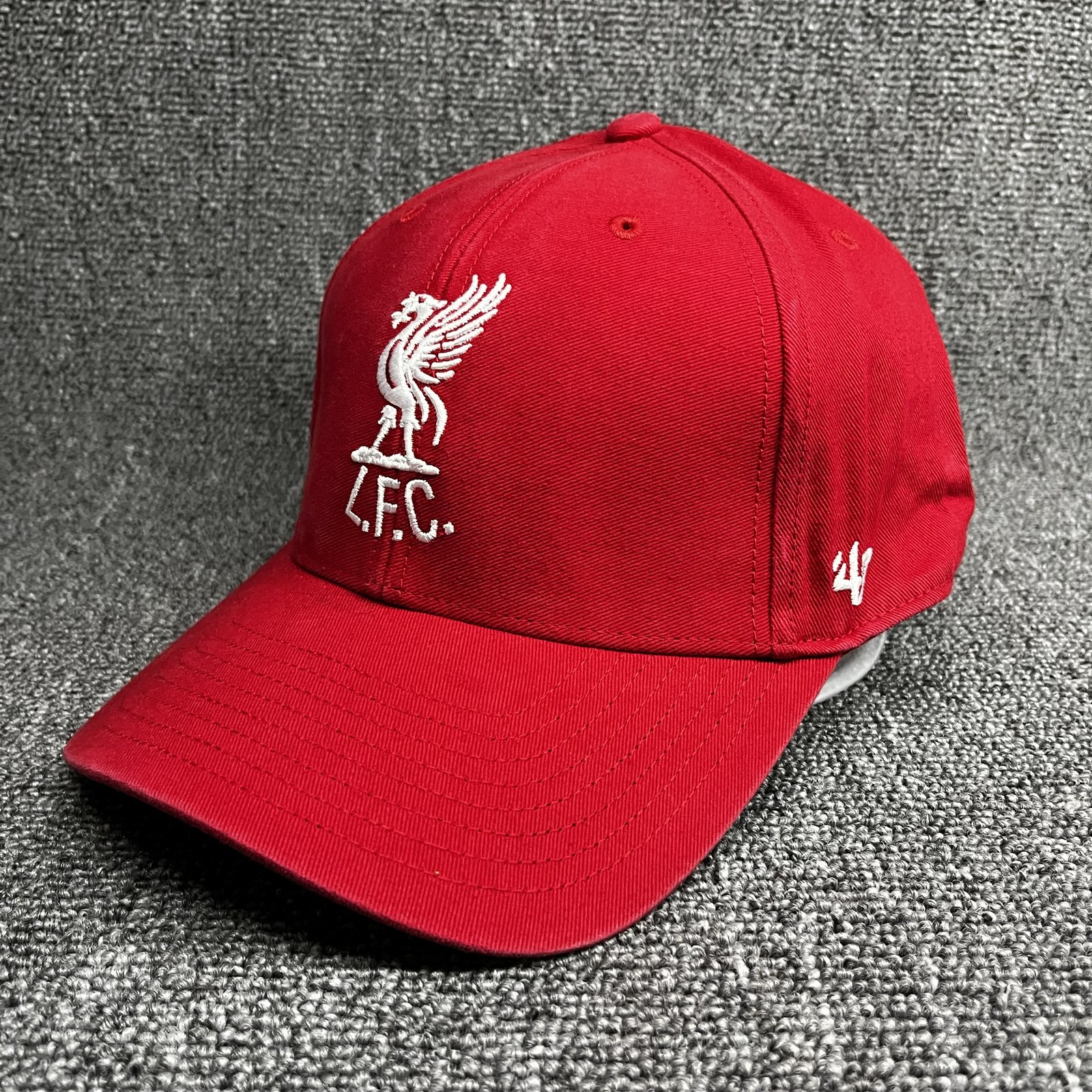 ’47 Brand Liverpool FC Strapback Cap Red Curved Brim Hat Unknown
