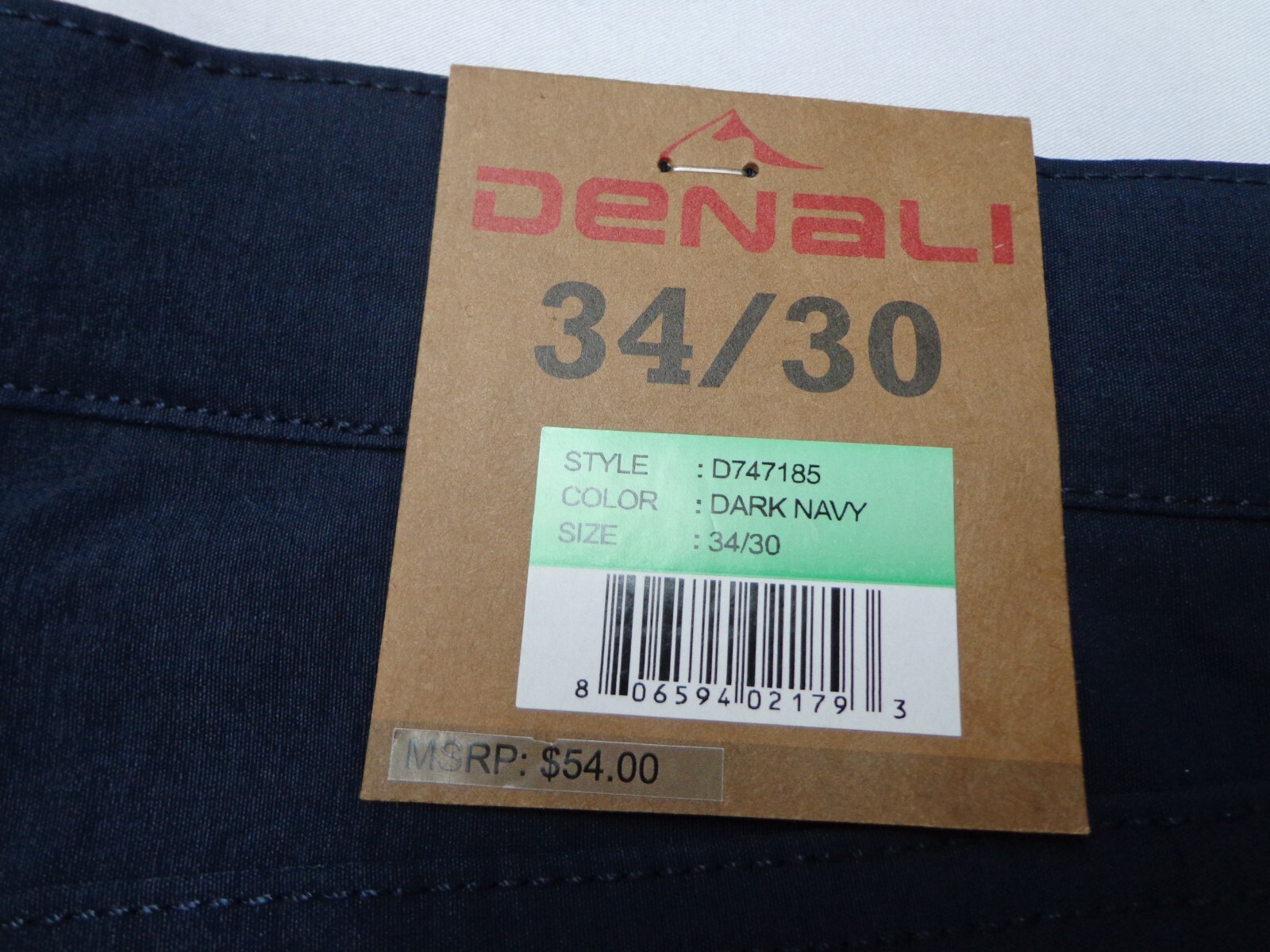 DENALI Dark Navy Blue Tech Fabric Stretch Pants NWT 34/30 MSRP $54