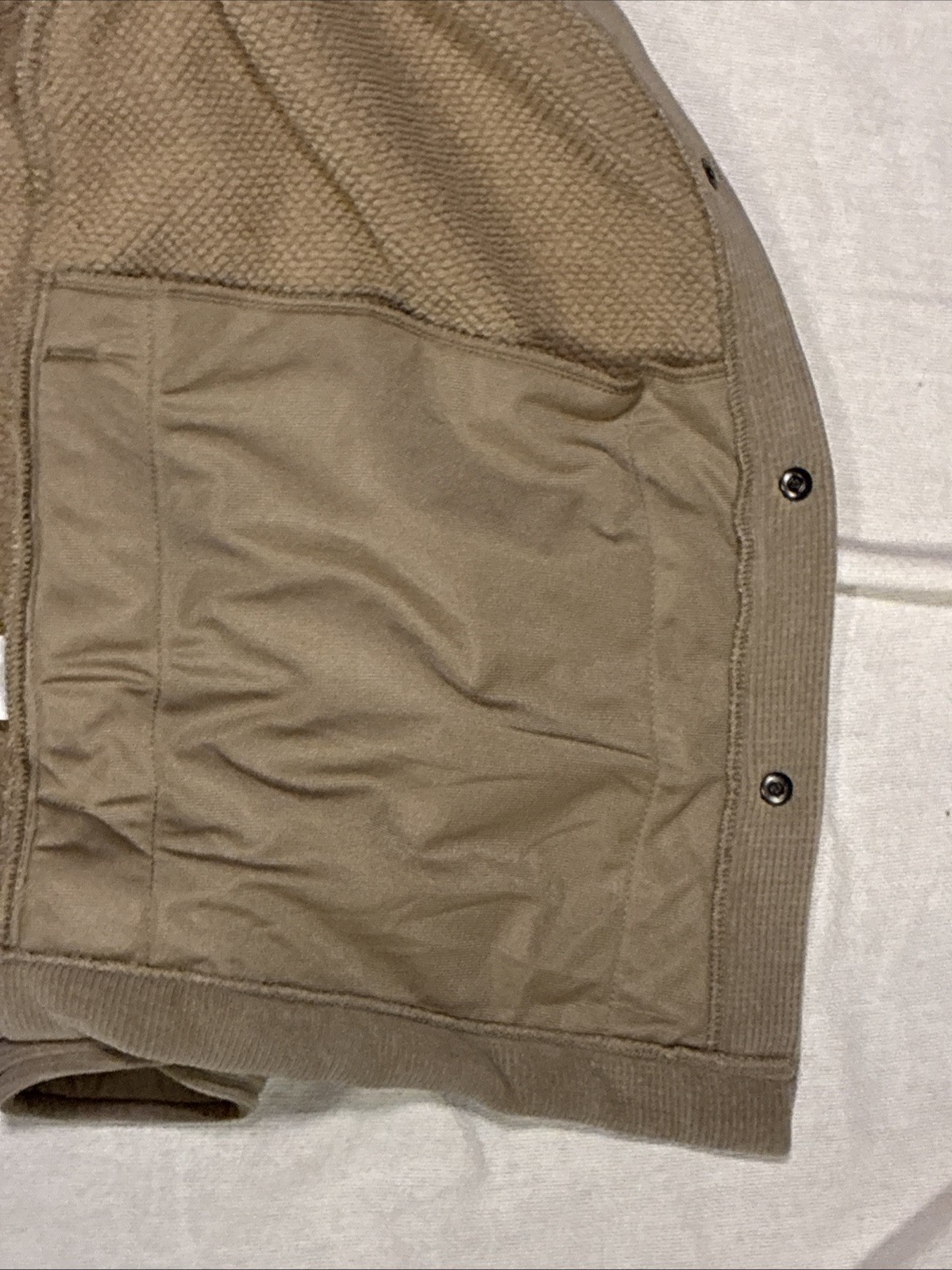 Copper and Oak Men’s Shirt Jacket XL Beige Snap Up Shacket Cozy Collar Normcore