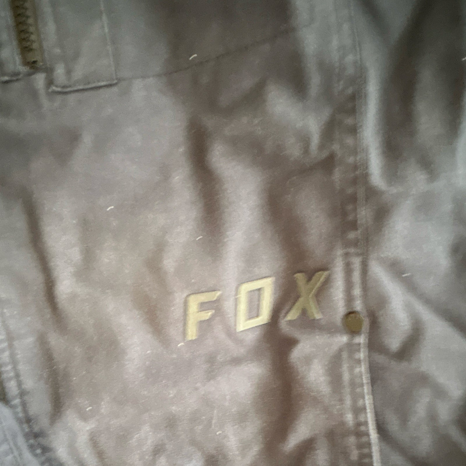 FOX Men’s Blue Hooded Jacket Full Zip Logo Embroidered Size L