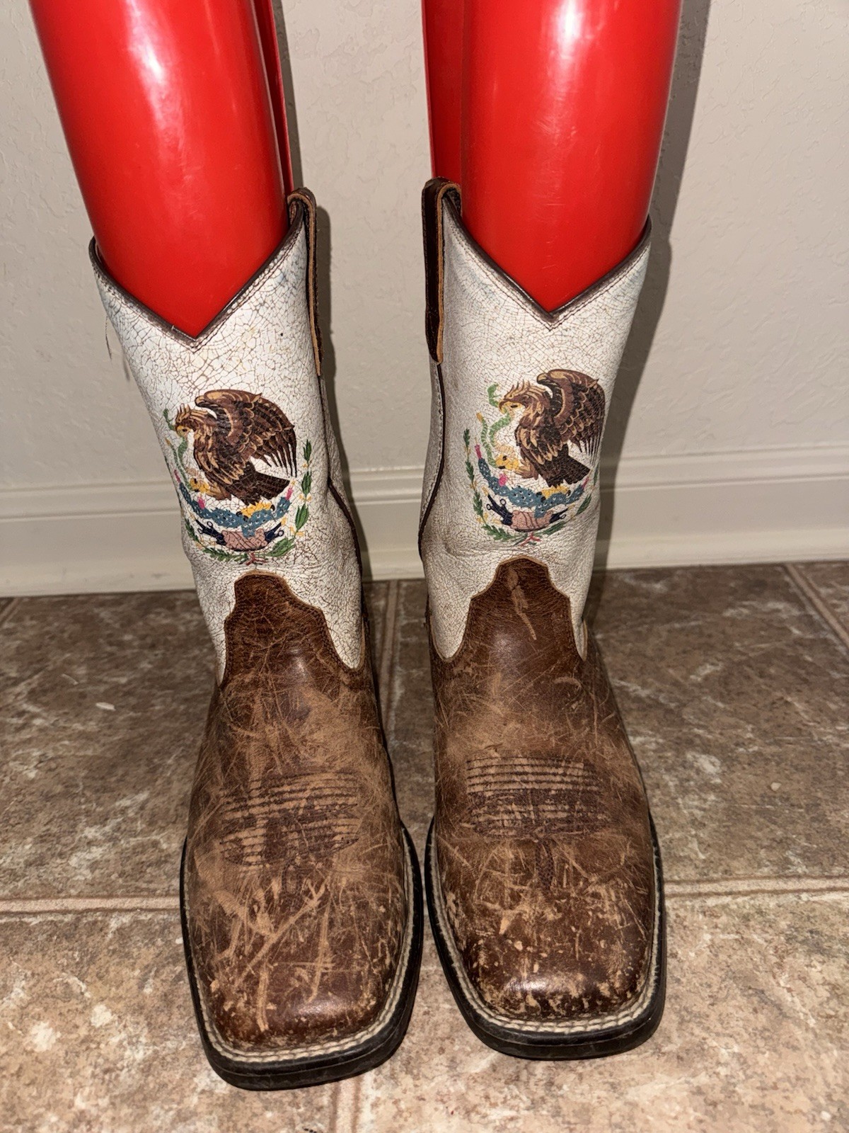 Ariat Sport Orgullo Mexicano Chocolate Coastal Cream Men’s 8.5 D 10038385 Lovely