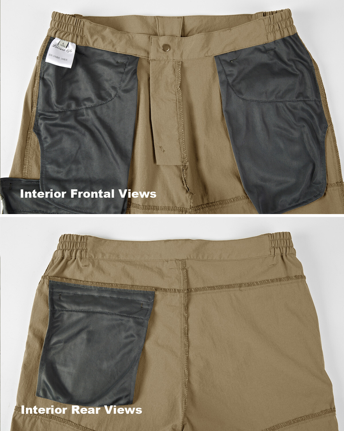 Men’s Cargo Shorts Lightweight Quick Dry Outdoor Work Active Hiking Pants Summer