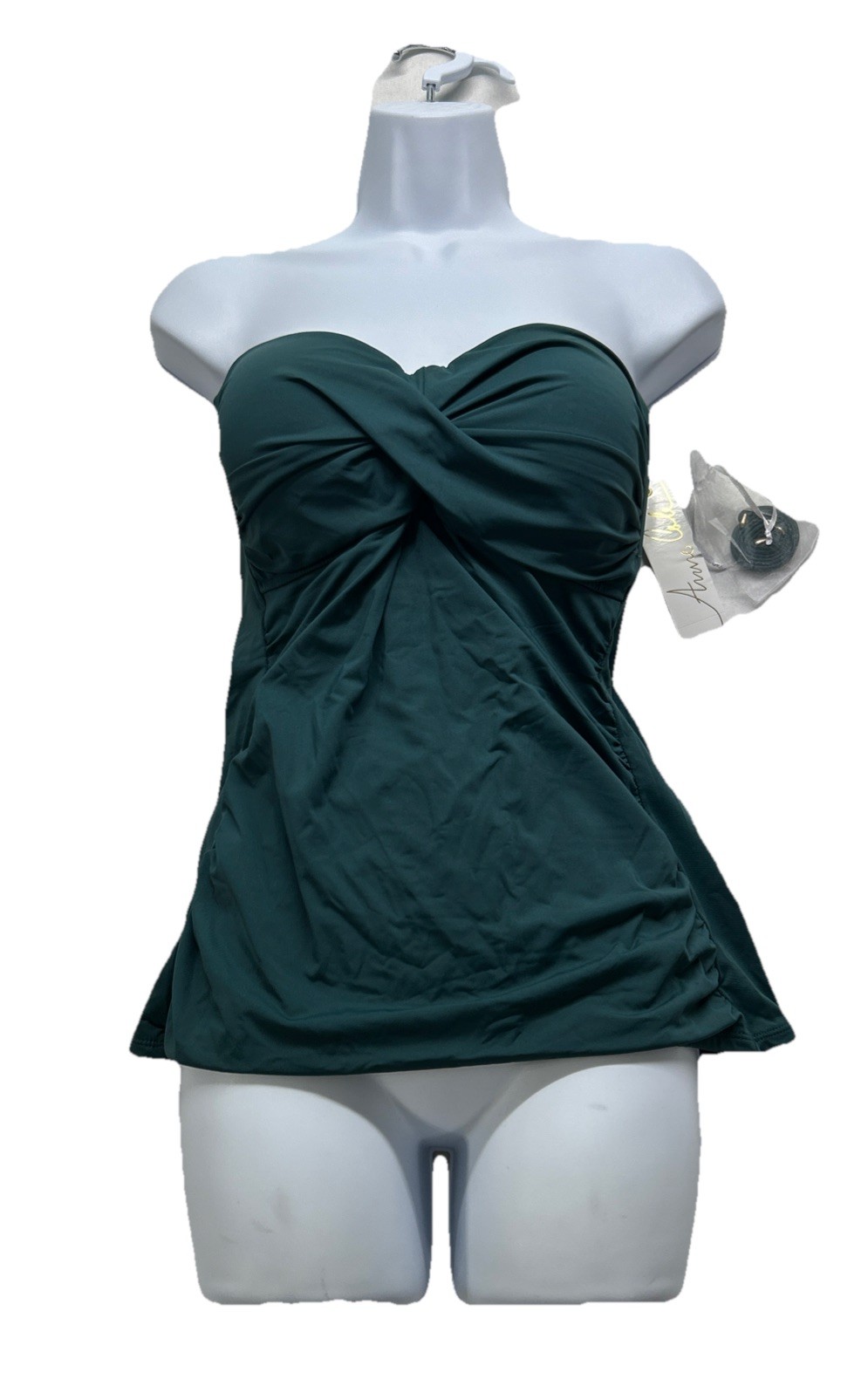 Anne Cole Tankini Swimsuit L Women’s Green Eucalyptus Swimwear
