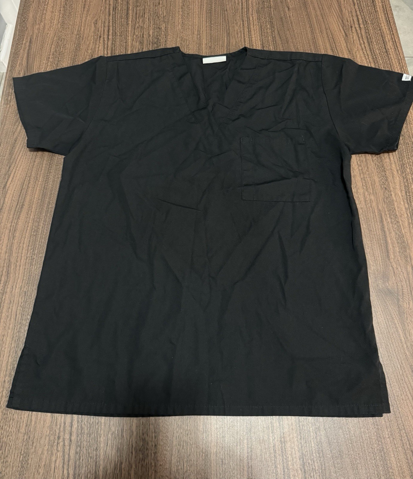 Uniform Advantage UA Scrubs Black Top Medical Uniform Size L