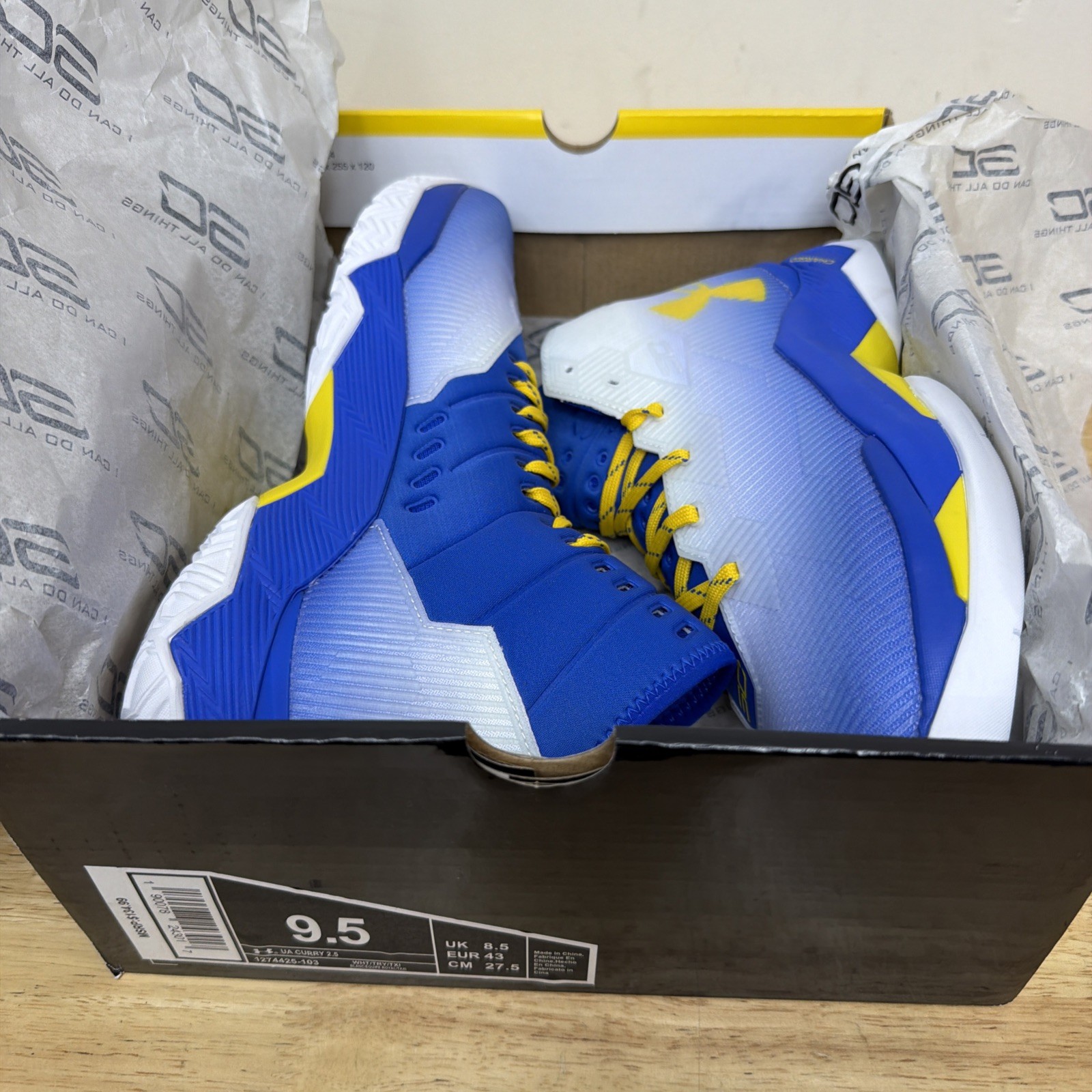 Under Armour Curry 2.5 DubNation MVP Champion Worriers Home Limited 9.5