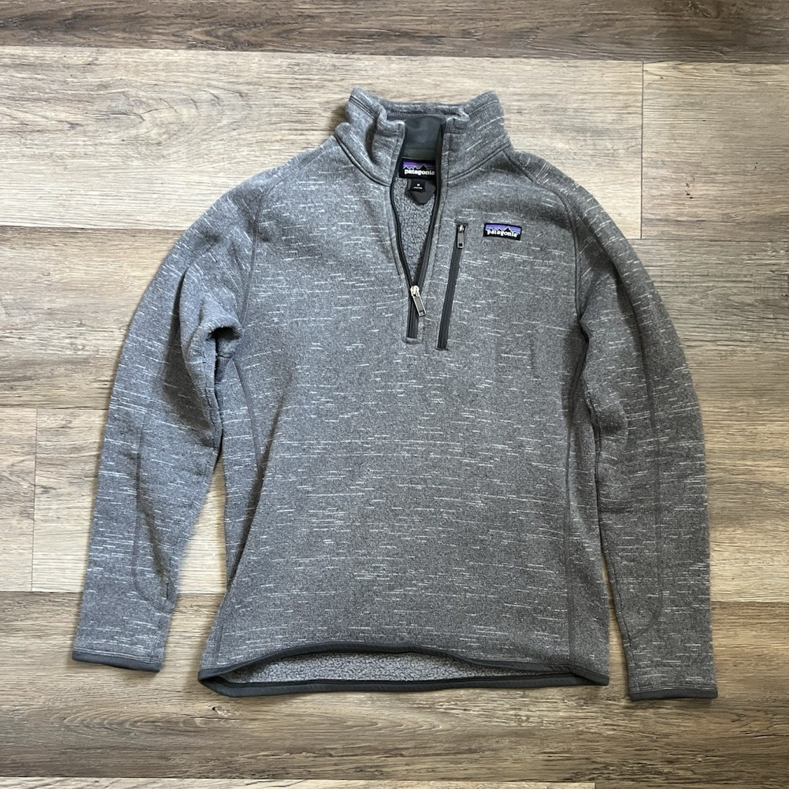 Patagonia Better Sweater 1/4 Zip Fleece Pullover Gray Men’s Medium Chest Pocket