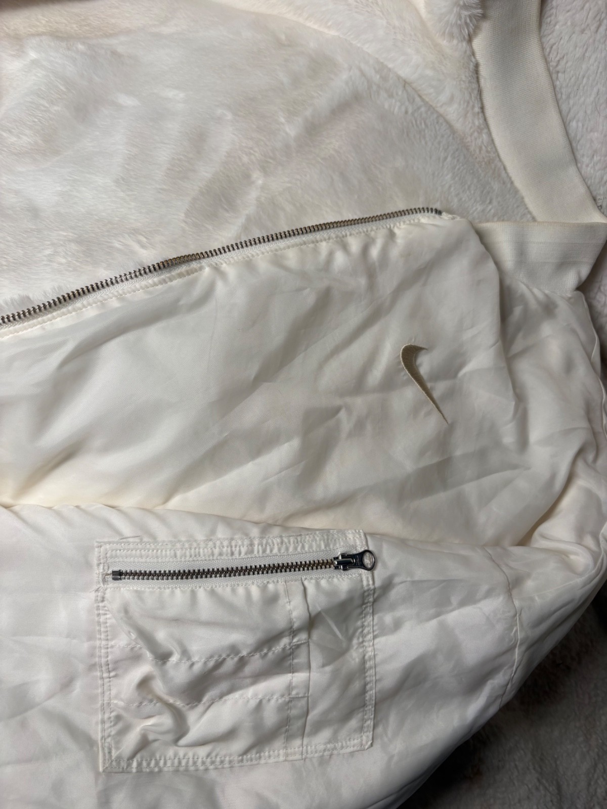 Nike Reversible White Bomber Jacket