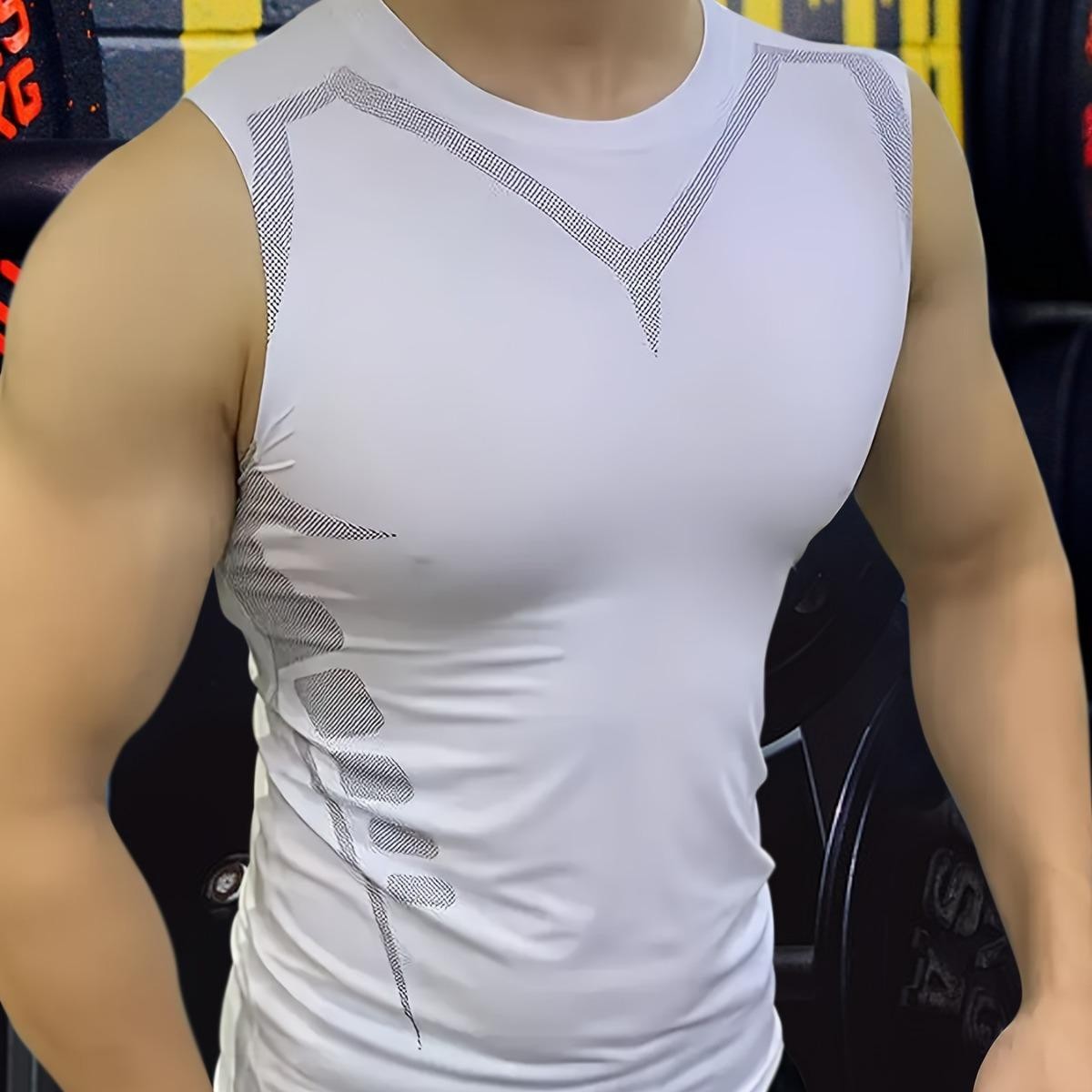 Mans Compression Tank Top Men Gym Shirt Sleeveless Quick Dry Sportswear Male Fit