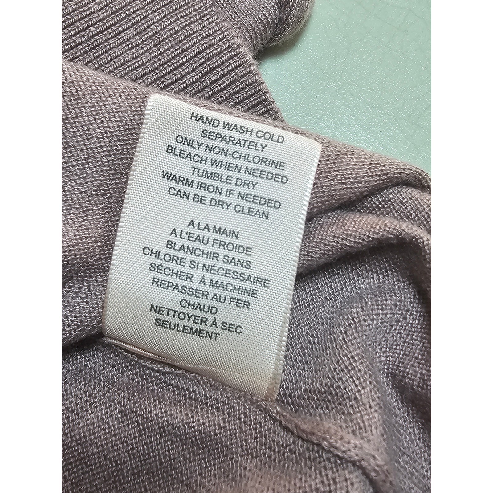 Philosophy Republic Clothing Womens Mauve Puff Sleeve Cashmere Blend Sweater M