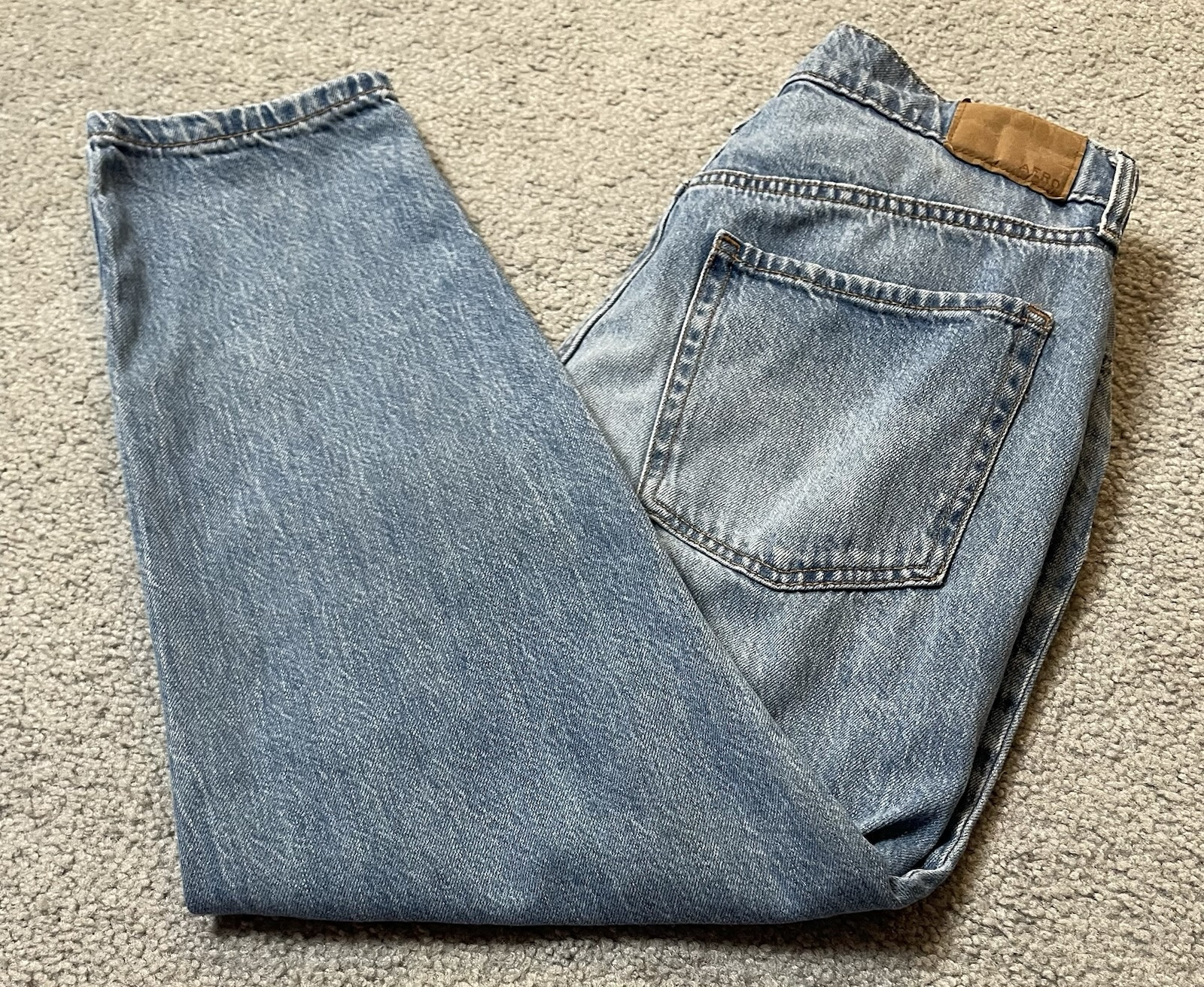 90s Distressed Baggy Mom Jeans 10 Blue Denim Baggy Dress Wide Leg Grunge Hip Hop