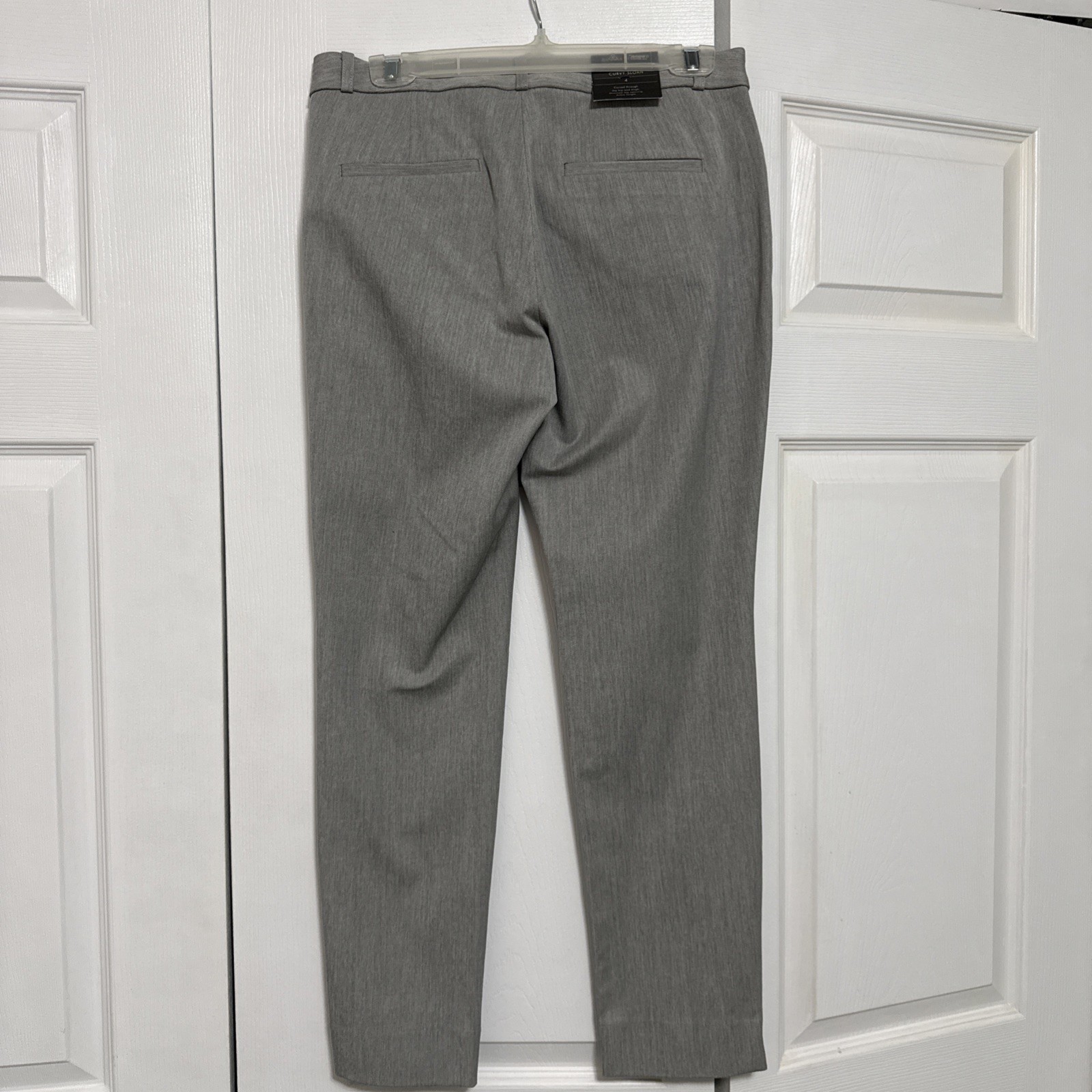 Banana Republic Sloan Curvy Fit Pants Women Sz.4 Light Gray Stretch Dress NWT