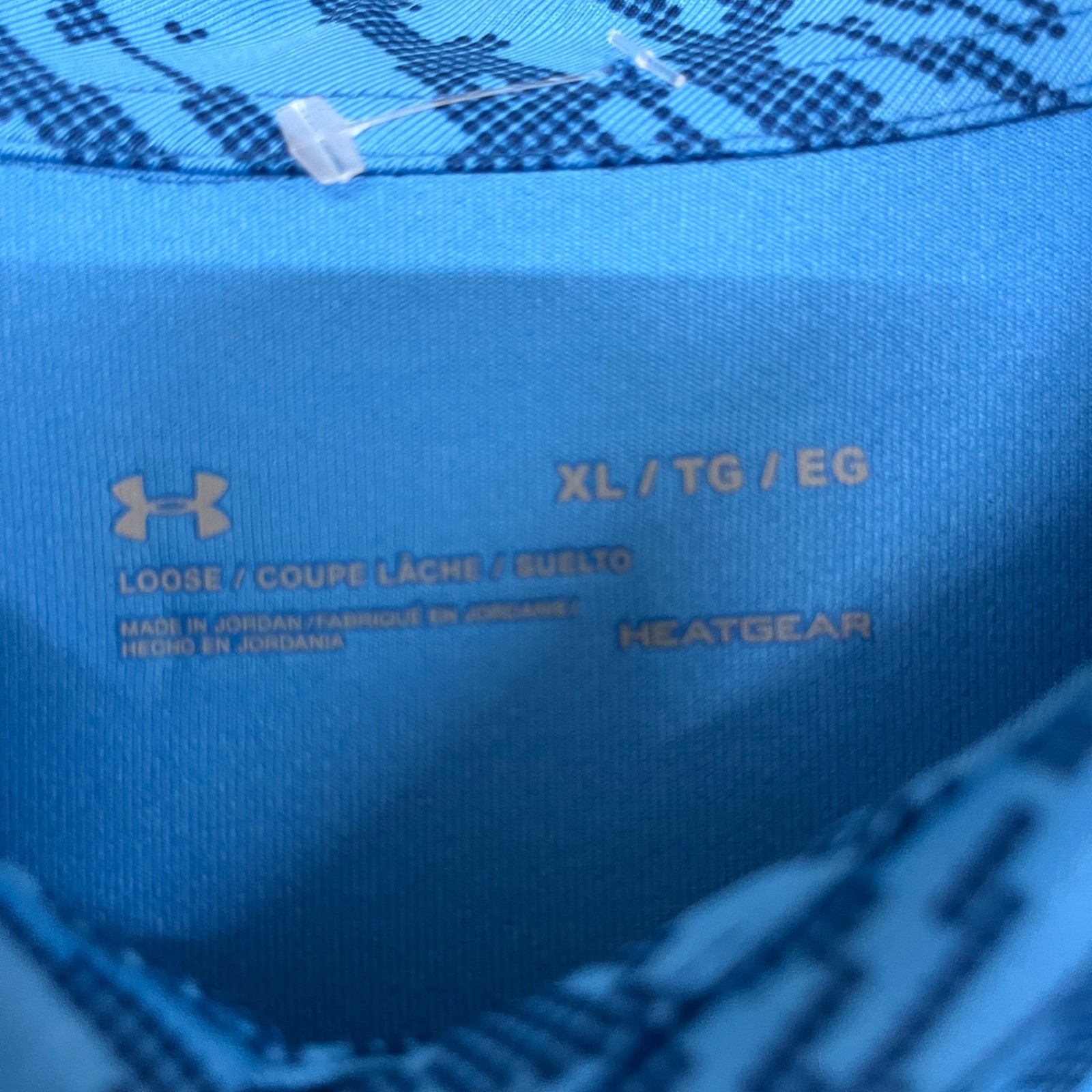 Under Armour Mens HeatGear Golf Polo Blue Digital Camo Shirt XL UM0579 NEW