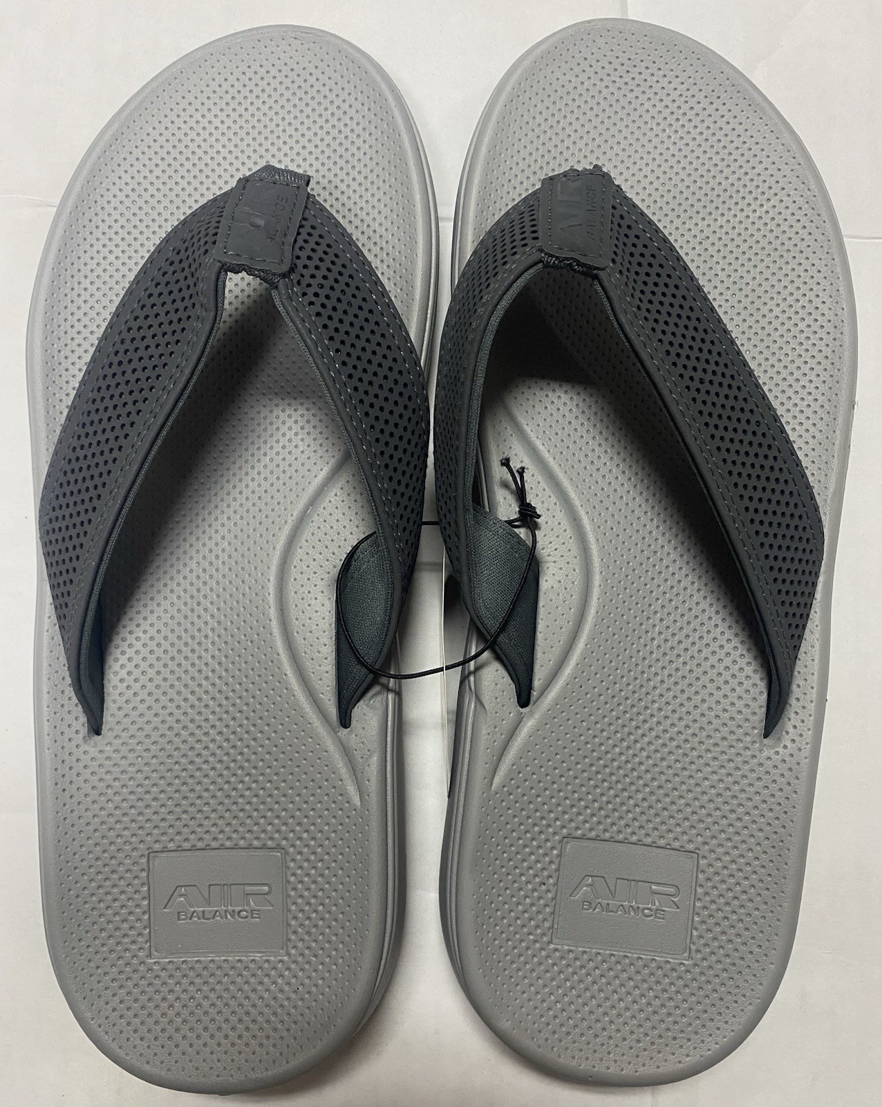 Air Balance Comfort Soft Gray Flip Flops Sandals Men’s Size 8 9 10 11 12 13 New