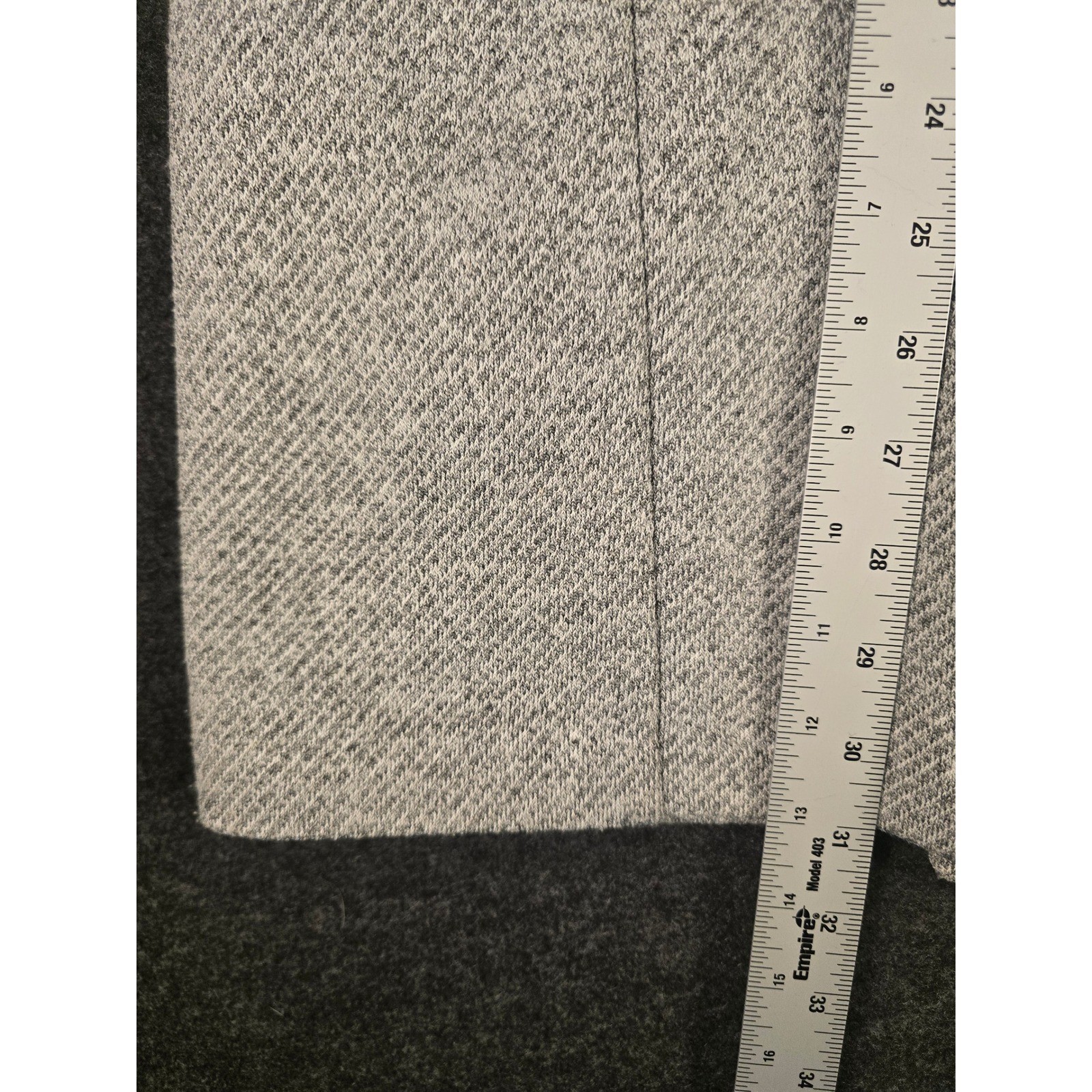 Topshop Gray Herringbone Knit Blazer Single Button Lapel Collar Women’s
