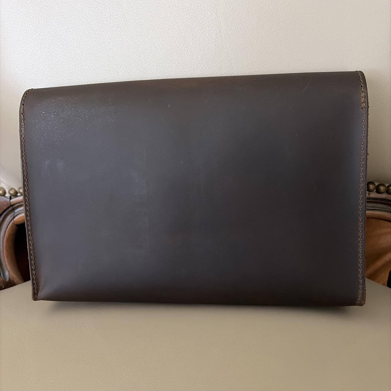 Saddleback Leather Co. – Large Pouch In (DCB) Dark Coffee Brown w/strap