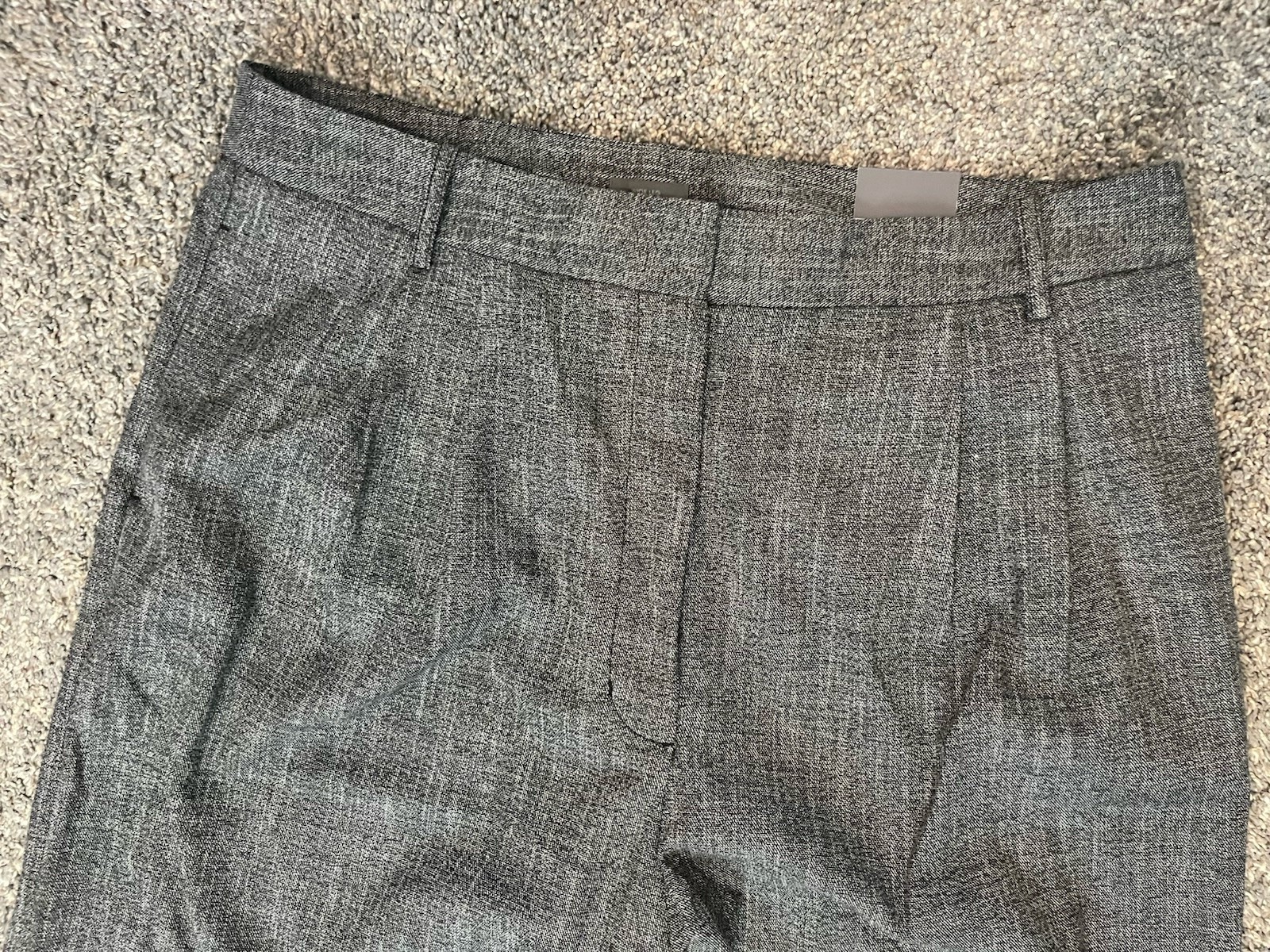 Worthington Women’s Black/Gray Wide-Leg Pleated Trousers Dress Pants Size 18