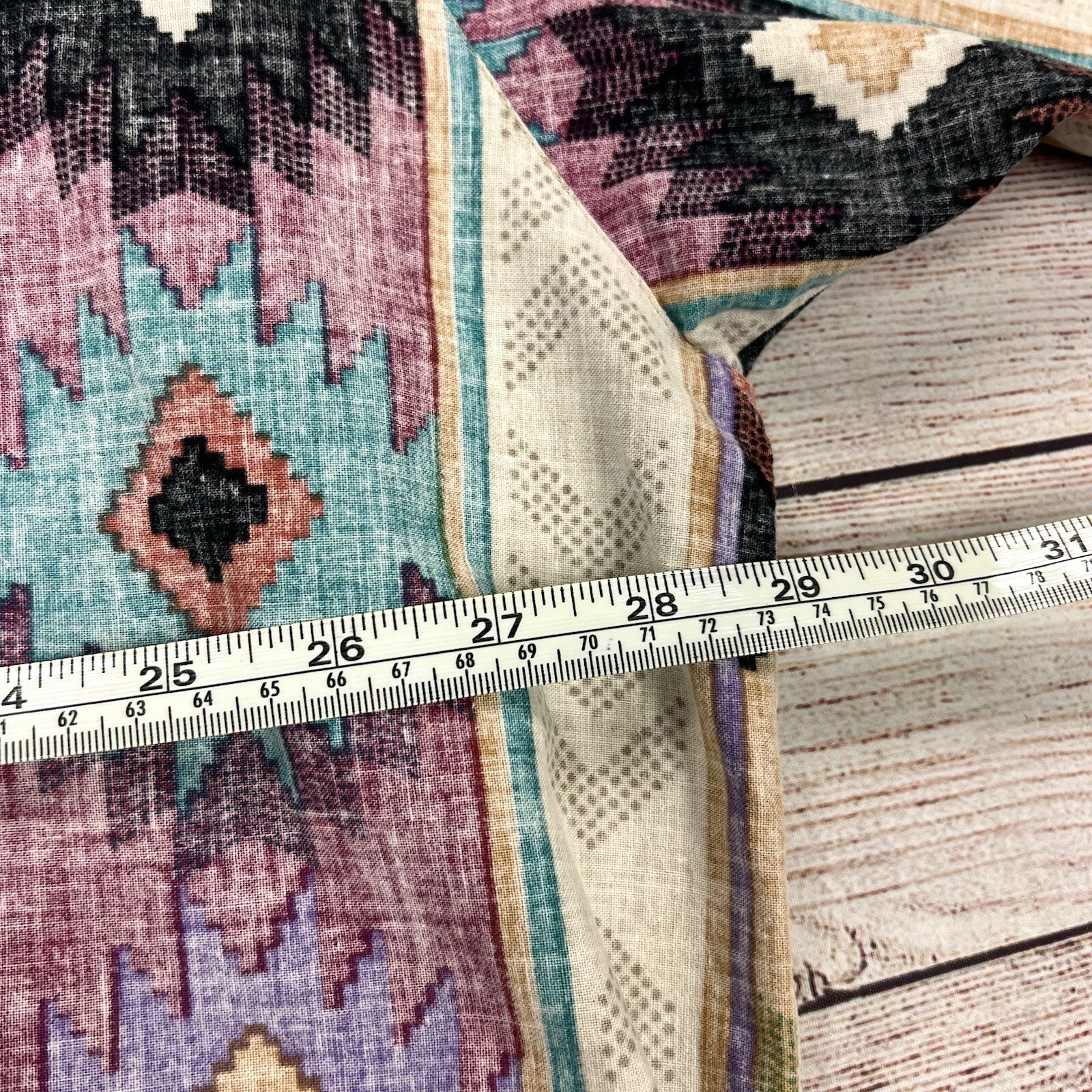 Vintage The Design Crew Multicolord Southwestern Western Short Sleeve Size 2XB