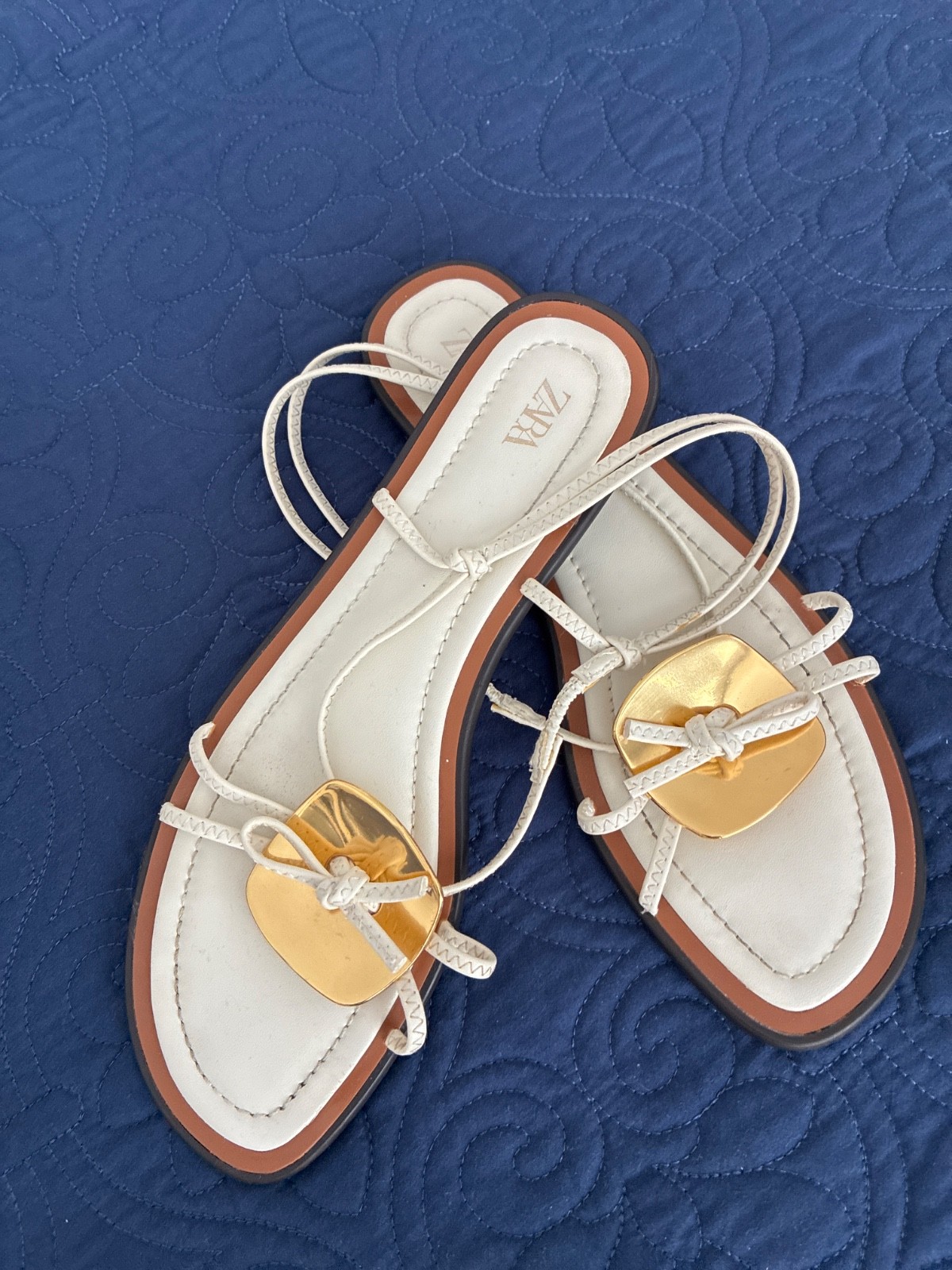 zara modern sandals preowned