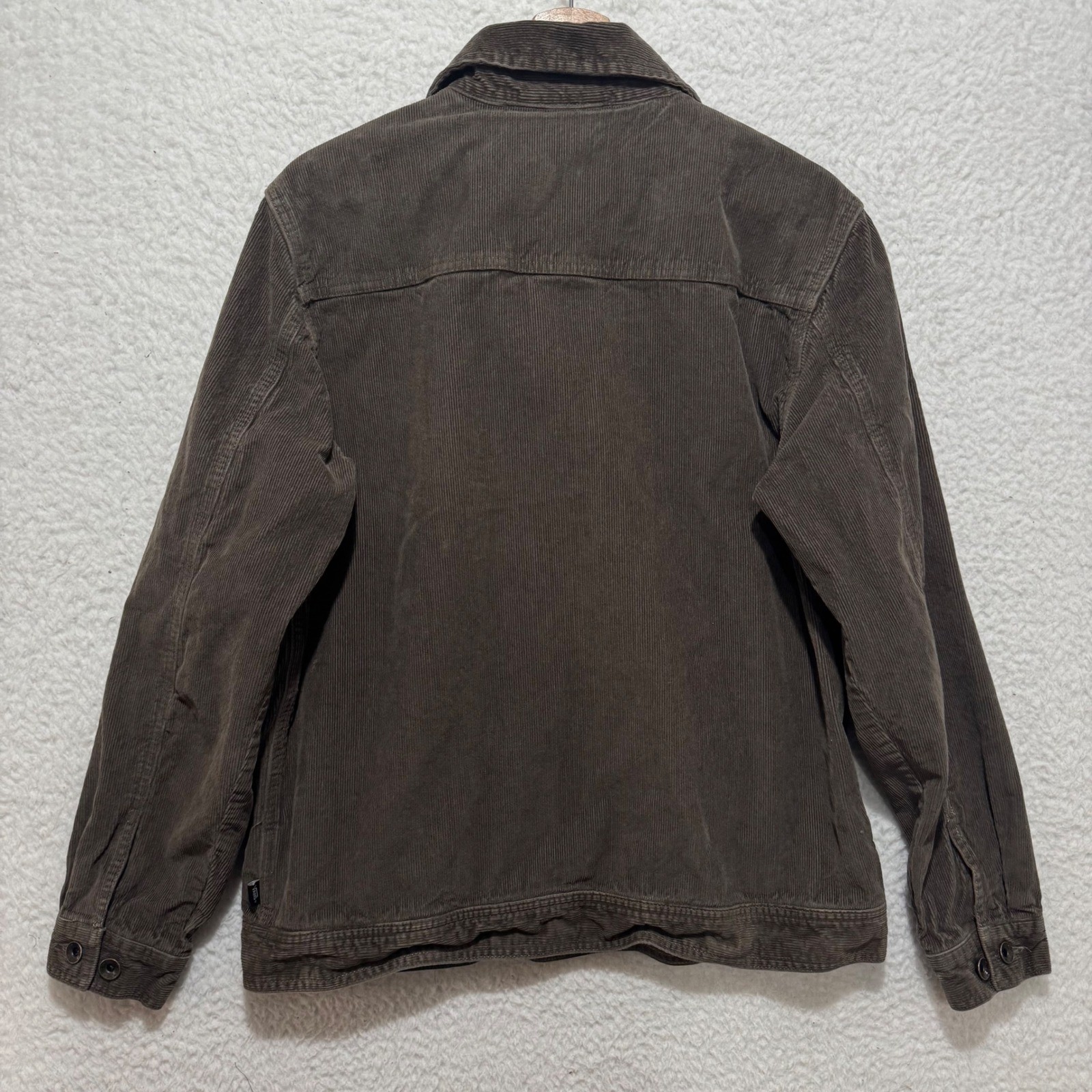 Vans Drill Chore Coat Mens Medium Brown Corduroy Button Up Jacket