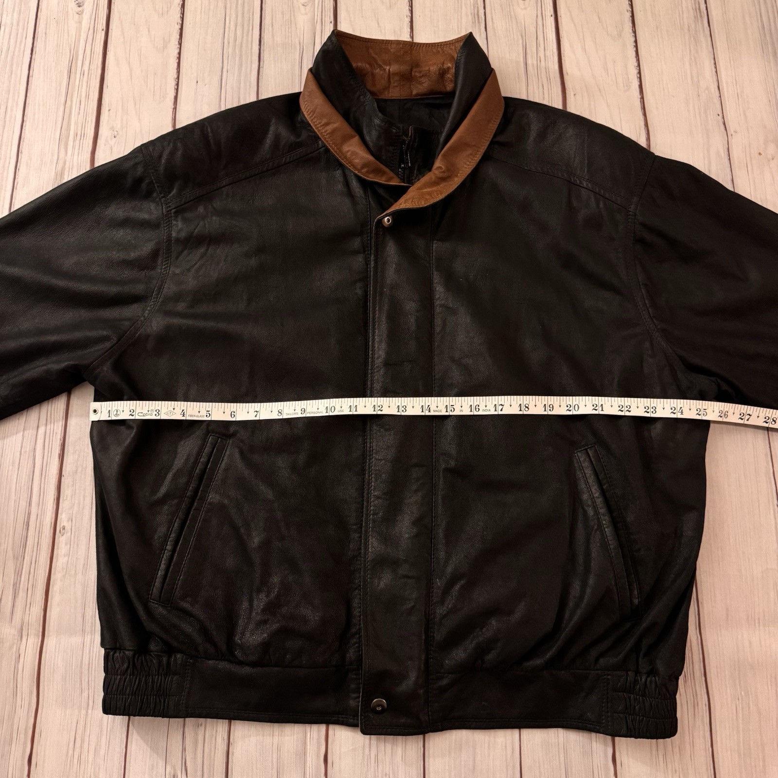 Remy Men’s Black Jacket Size 44 Zipper Button Stand-Up Collar Lined 80s Vintage