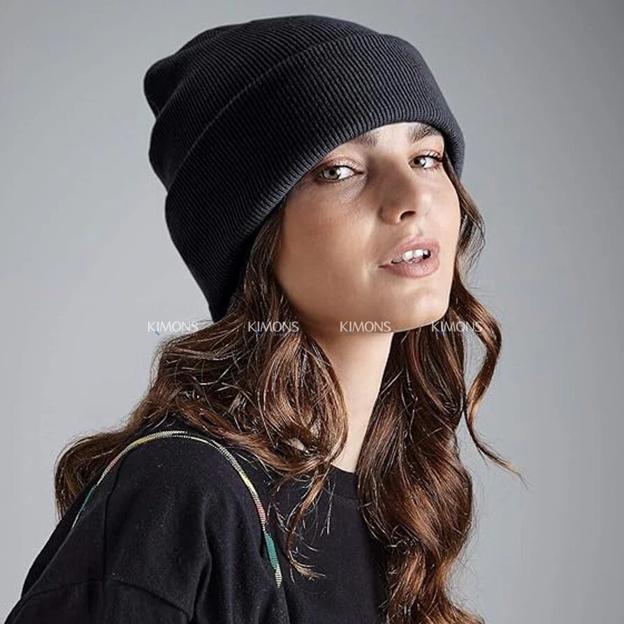 Classic Beanie Hat Cap Plain Knit Skull Cuffed Winter Warm Slouchy Men Women 2